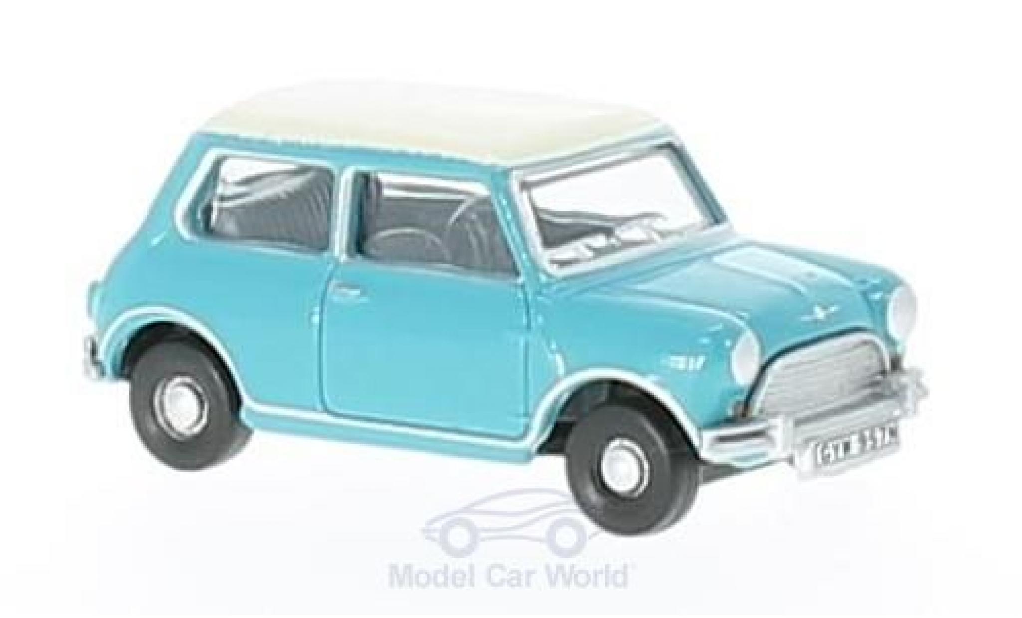 Mini Cooper S 1/76 Oxford t&uuml;rkis/wit modelauto