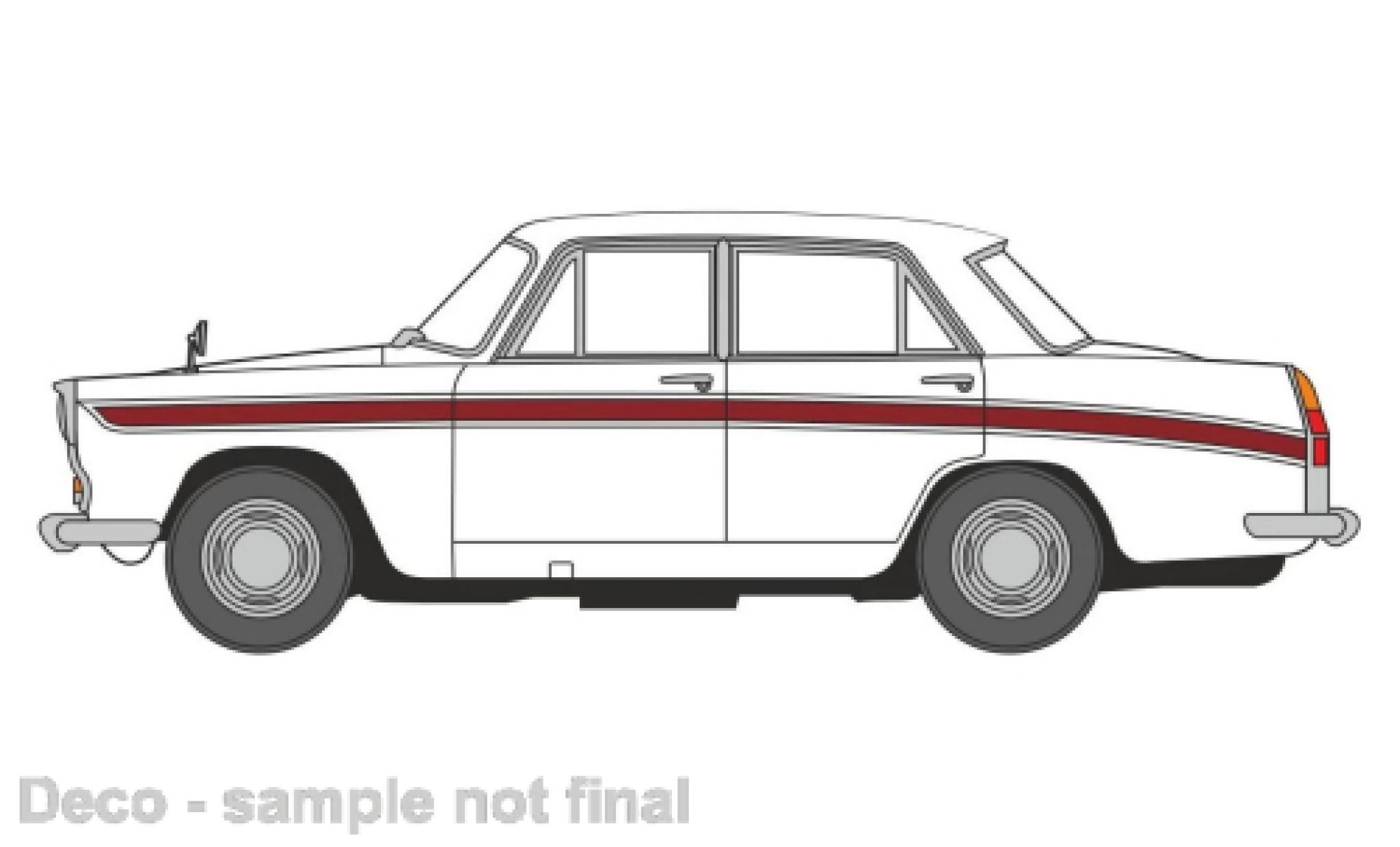 Austin Cambridge 1/76 Oxford wit/rood fonc&eacute; modelauto