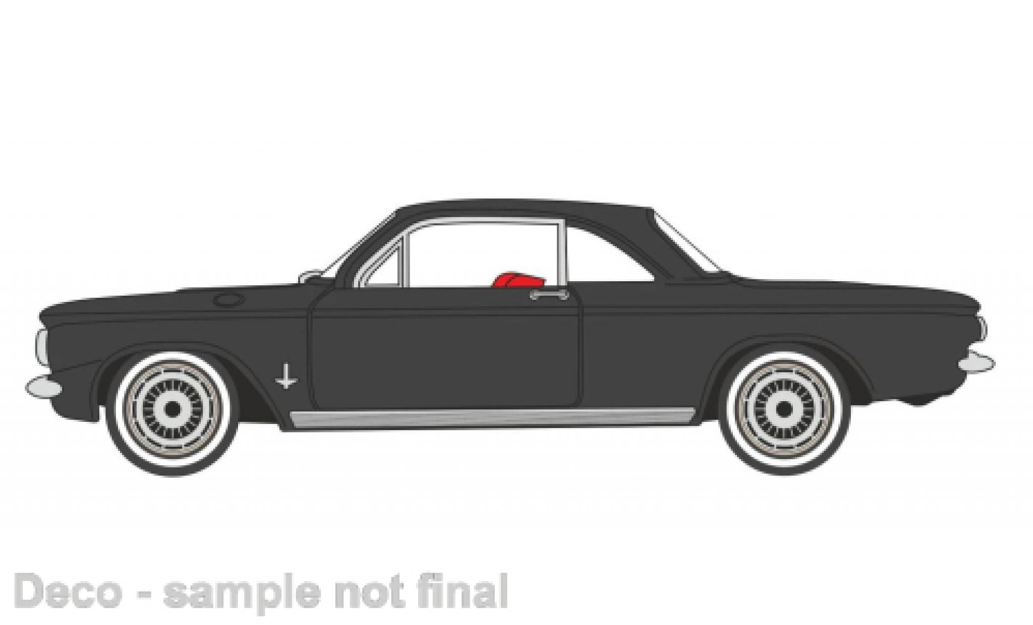 Chevrolet Corvair 1/87 Oxford Coupe zwart 1963 modelauto