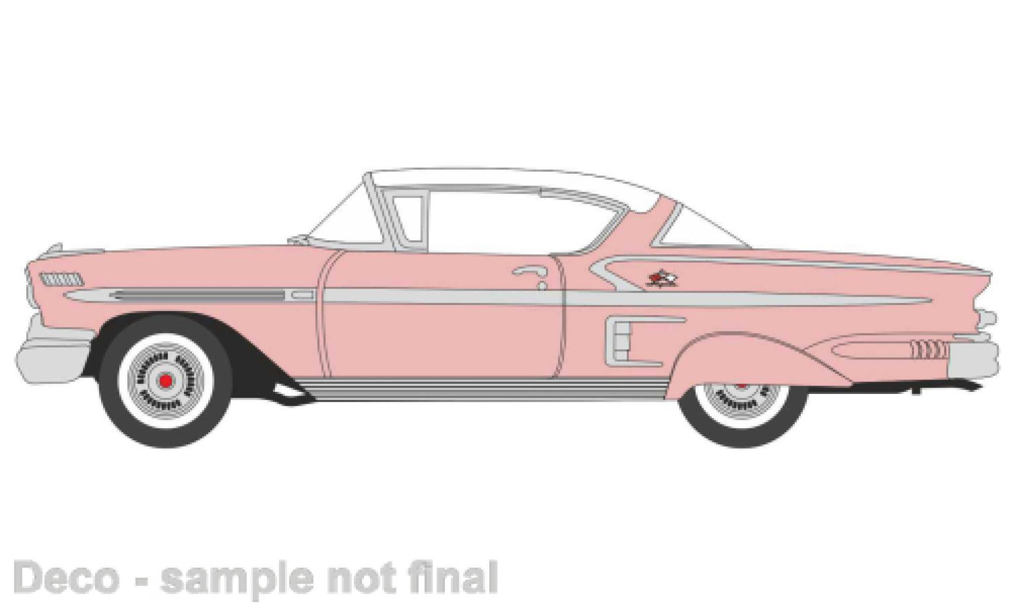 Chevrolet Impala 1/87 Oxford Sport Coupe roze 1958 modelauto