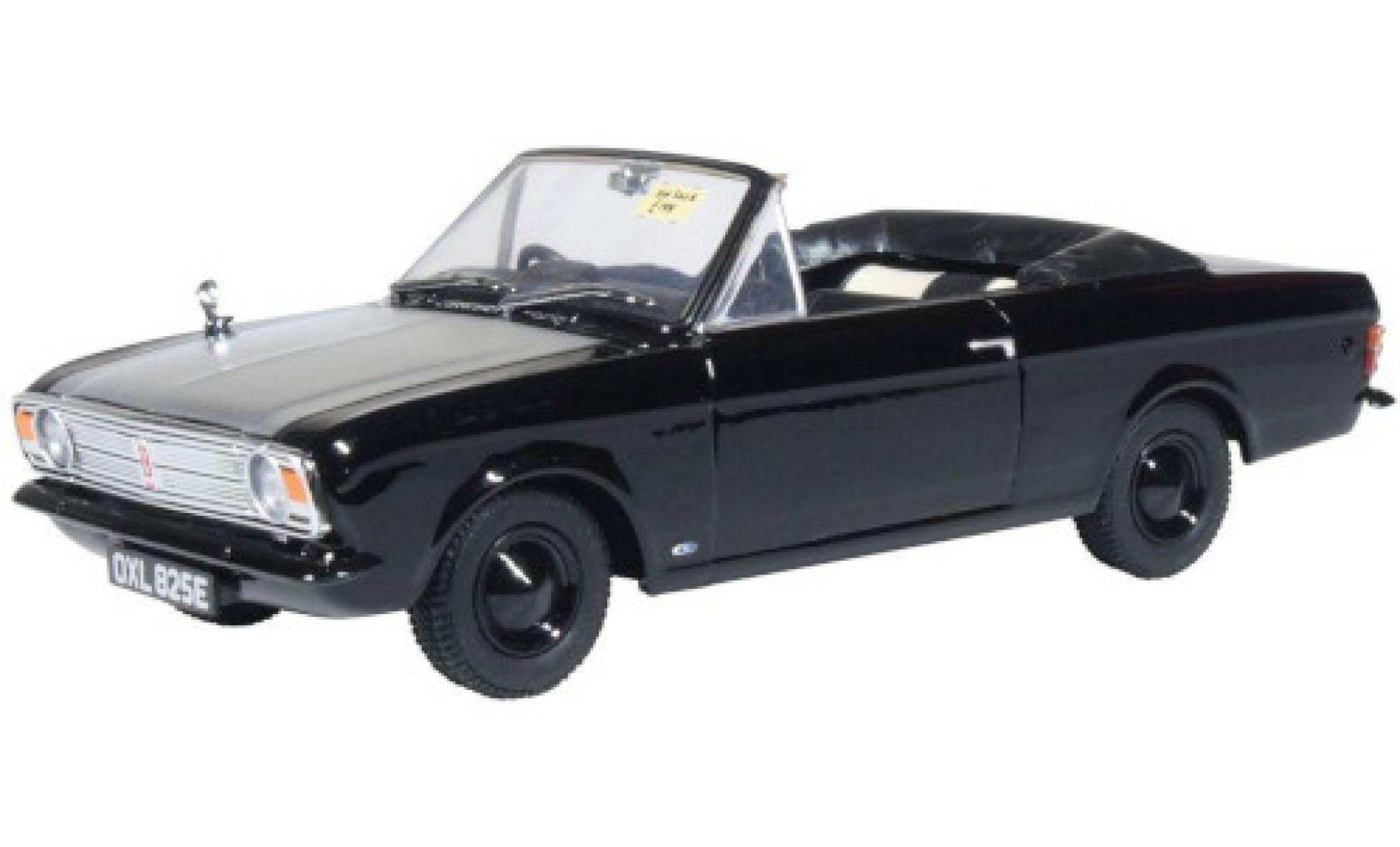 Ford Cortina 1/43 Oxford MK II Crayford Cabriolet zwart/wit RHD modelauto