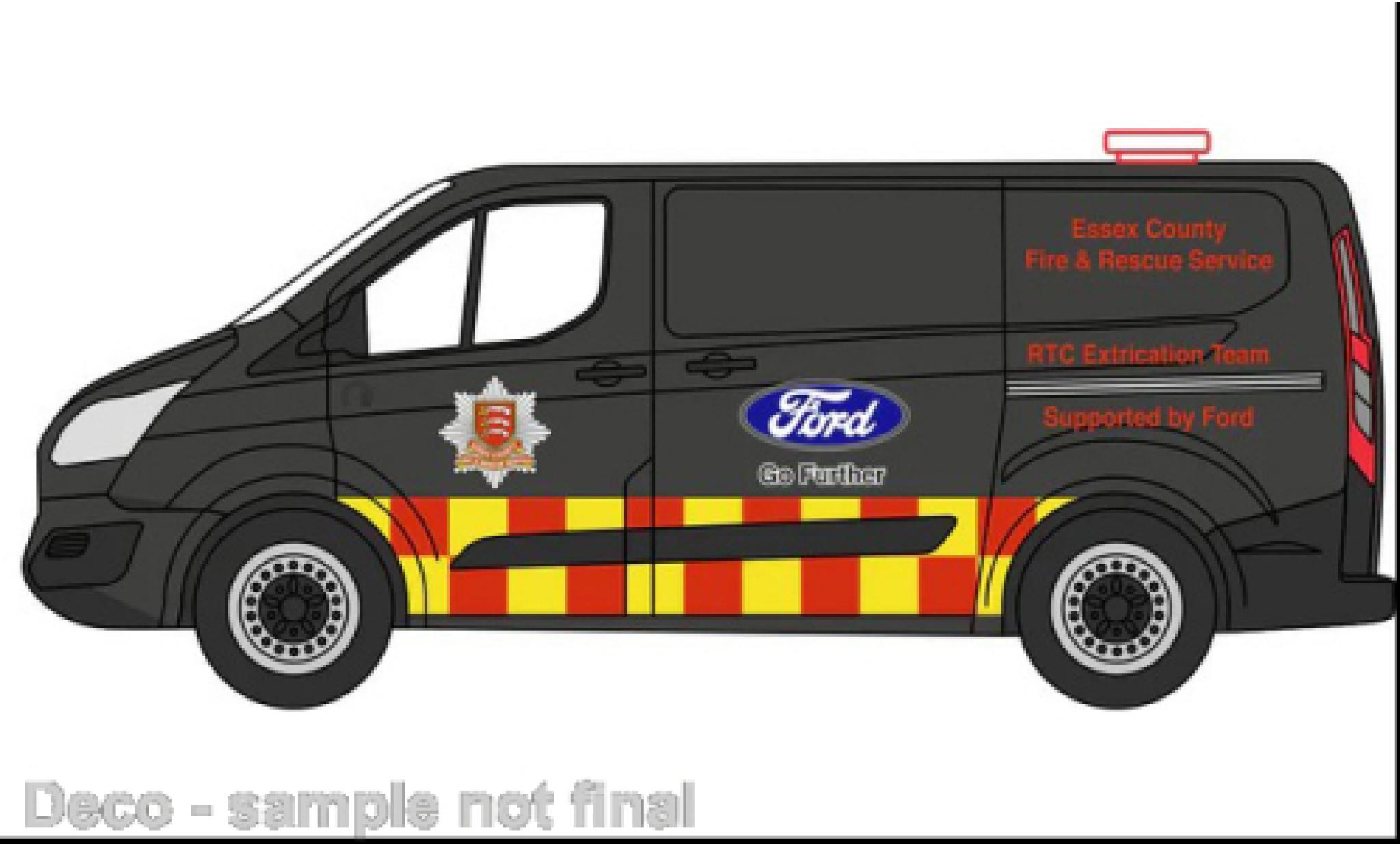 Ford Transit 1/76 Oxford Custom Essex County Fire & Rescue Service modelauto