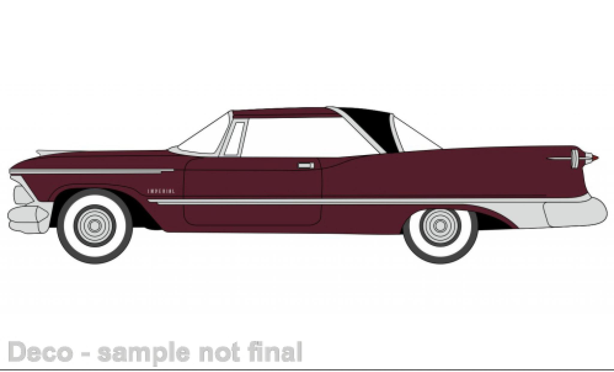 Imperial Crown 1/87 Oxford 2 Door Hardtop rood fonc&eacute;/zwart 1959 modelauto