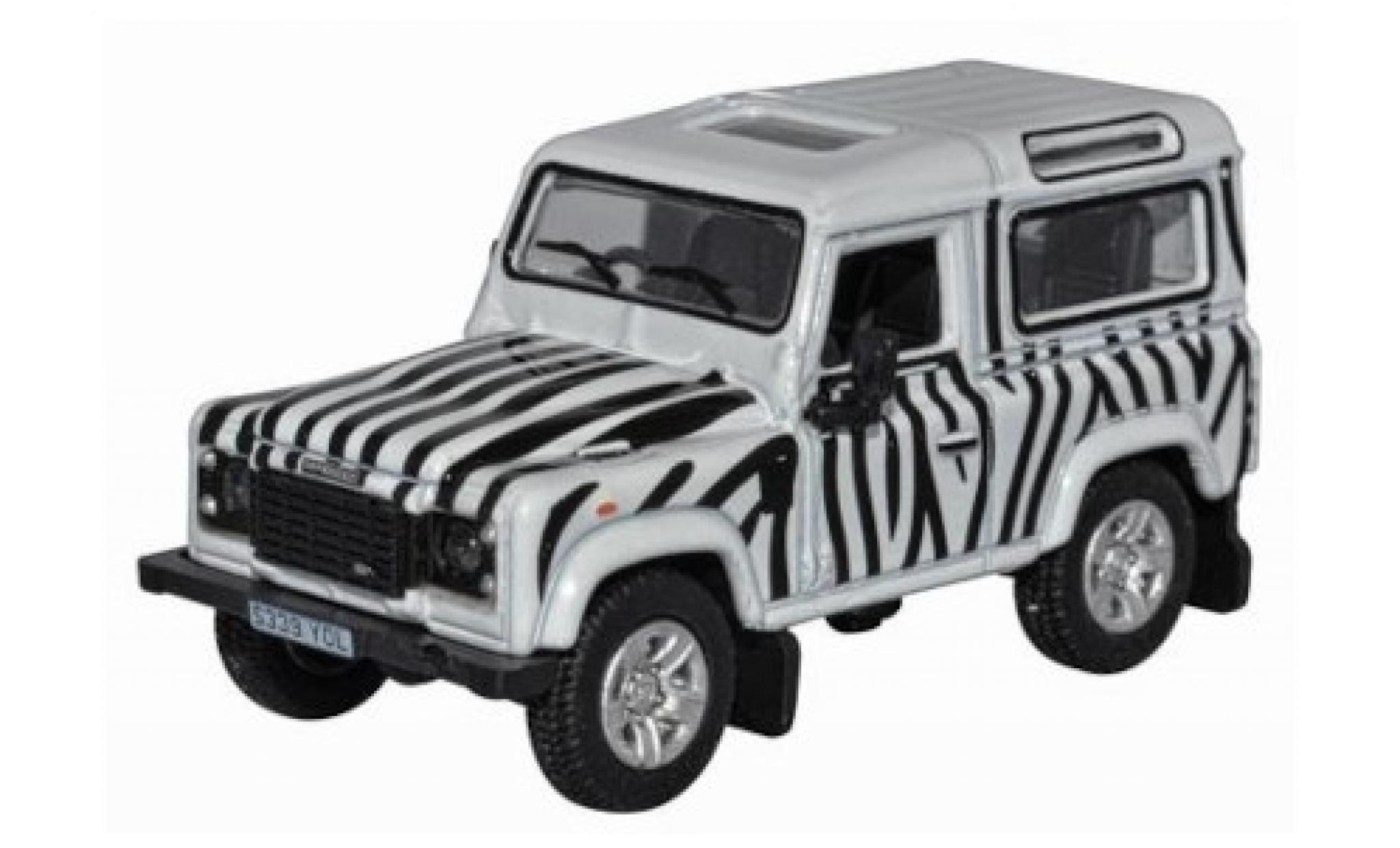 Land Rover Defender 1/76 Oxford 90 wit/zwart RHD modelauto