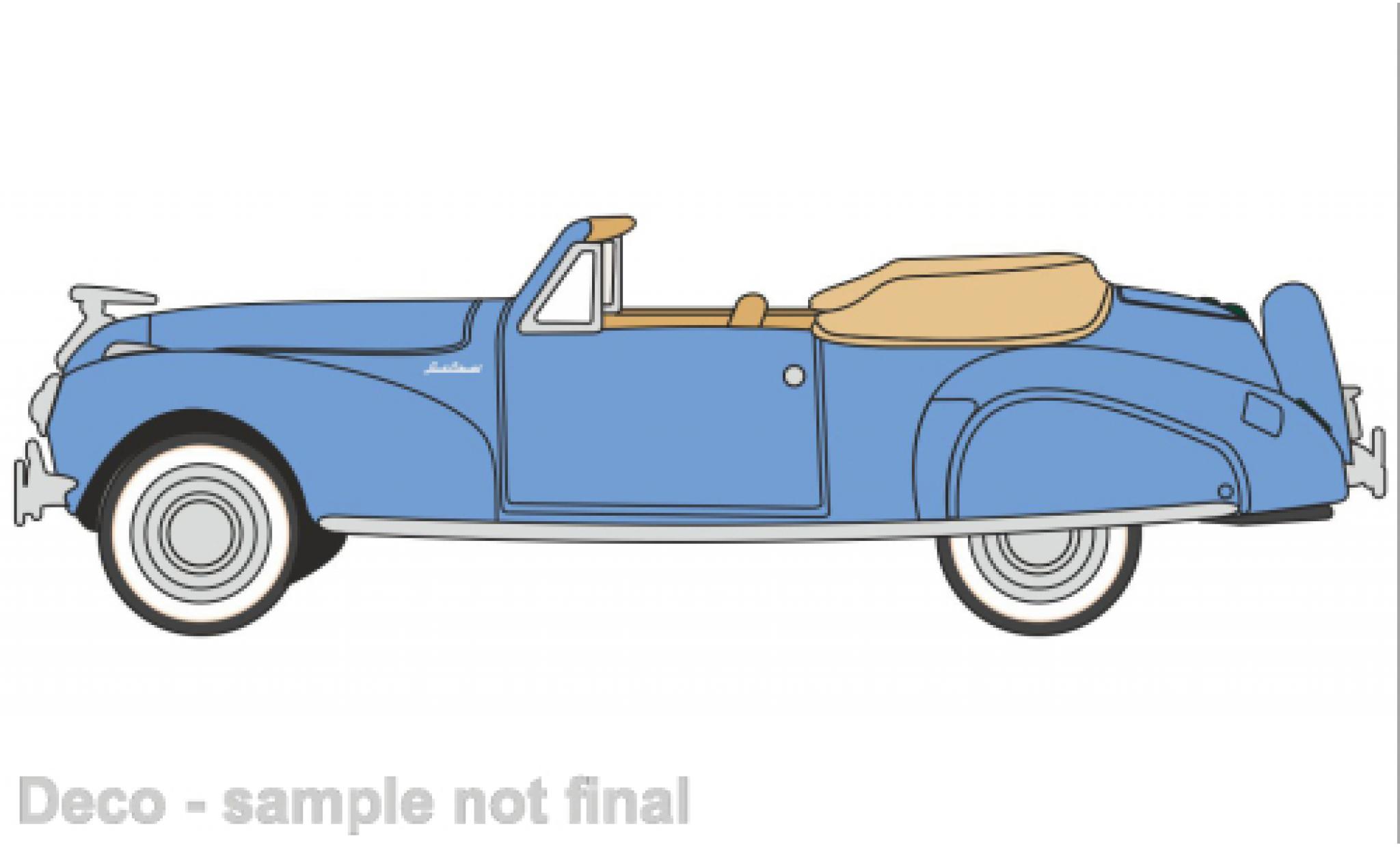 Lincoln Continental 1/87 Oxford Cabriolet blauw clair 1941 modelauto