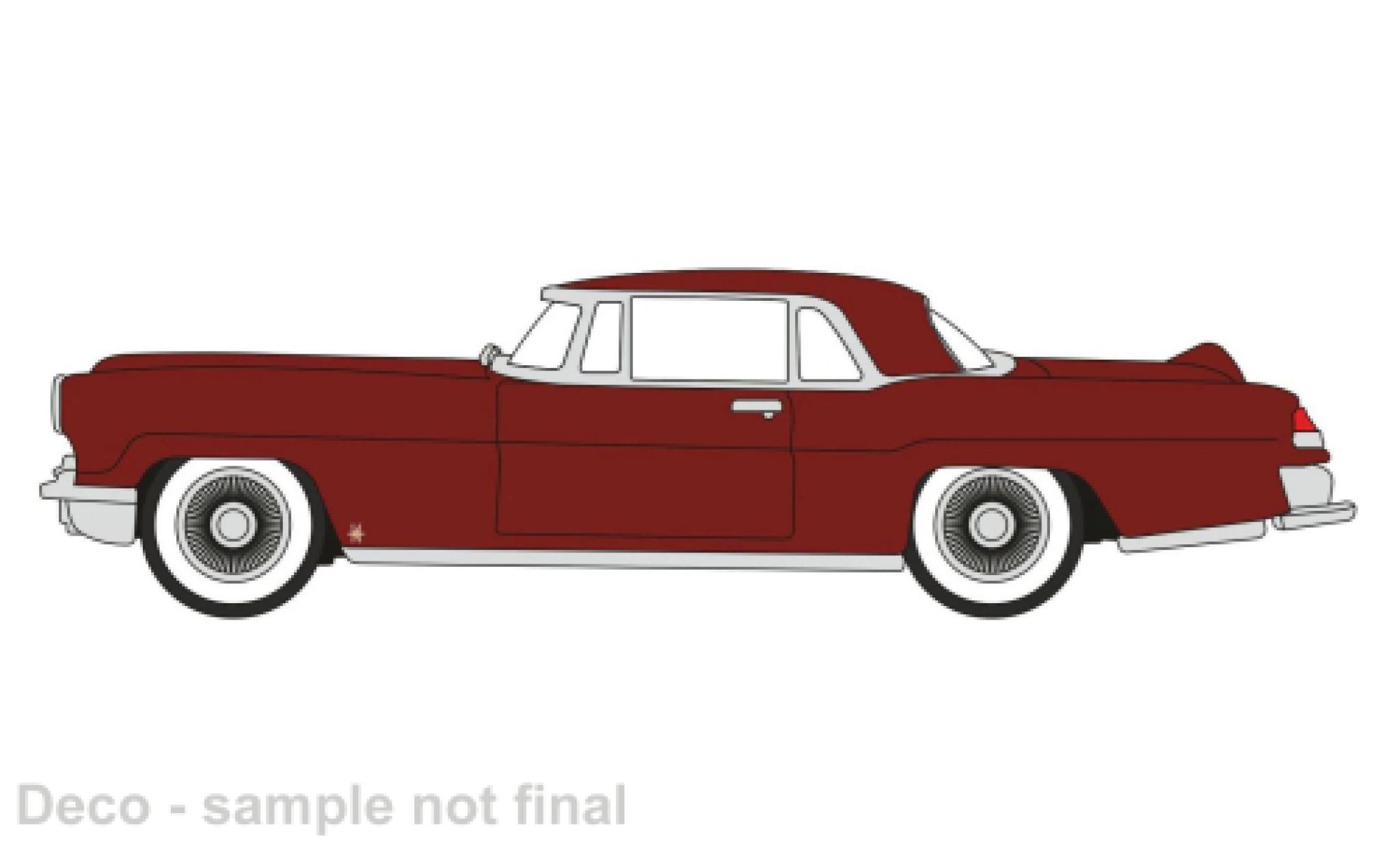 Lincoln Continental 1/87 Oxford MKII rood fonc&eacute; 1956 modelauto