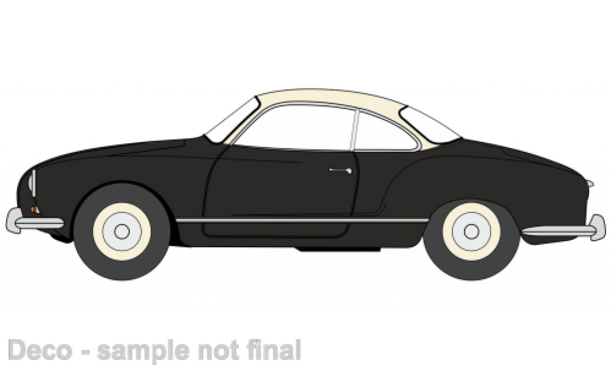 Volkswagen Karmann 1/76 Oxford Ghia zwart/wit modelauto