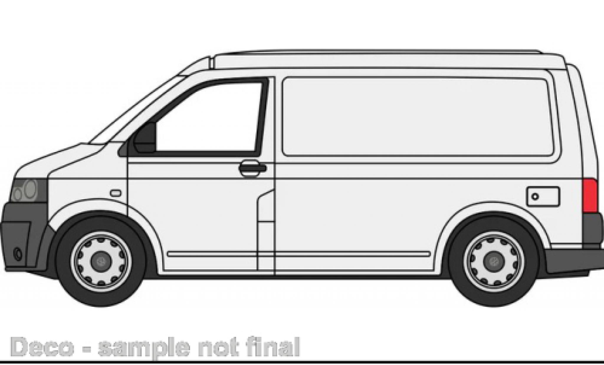 Volkswagen T5 1/76 Oxford Bus grijs modelauto