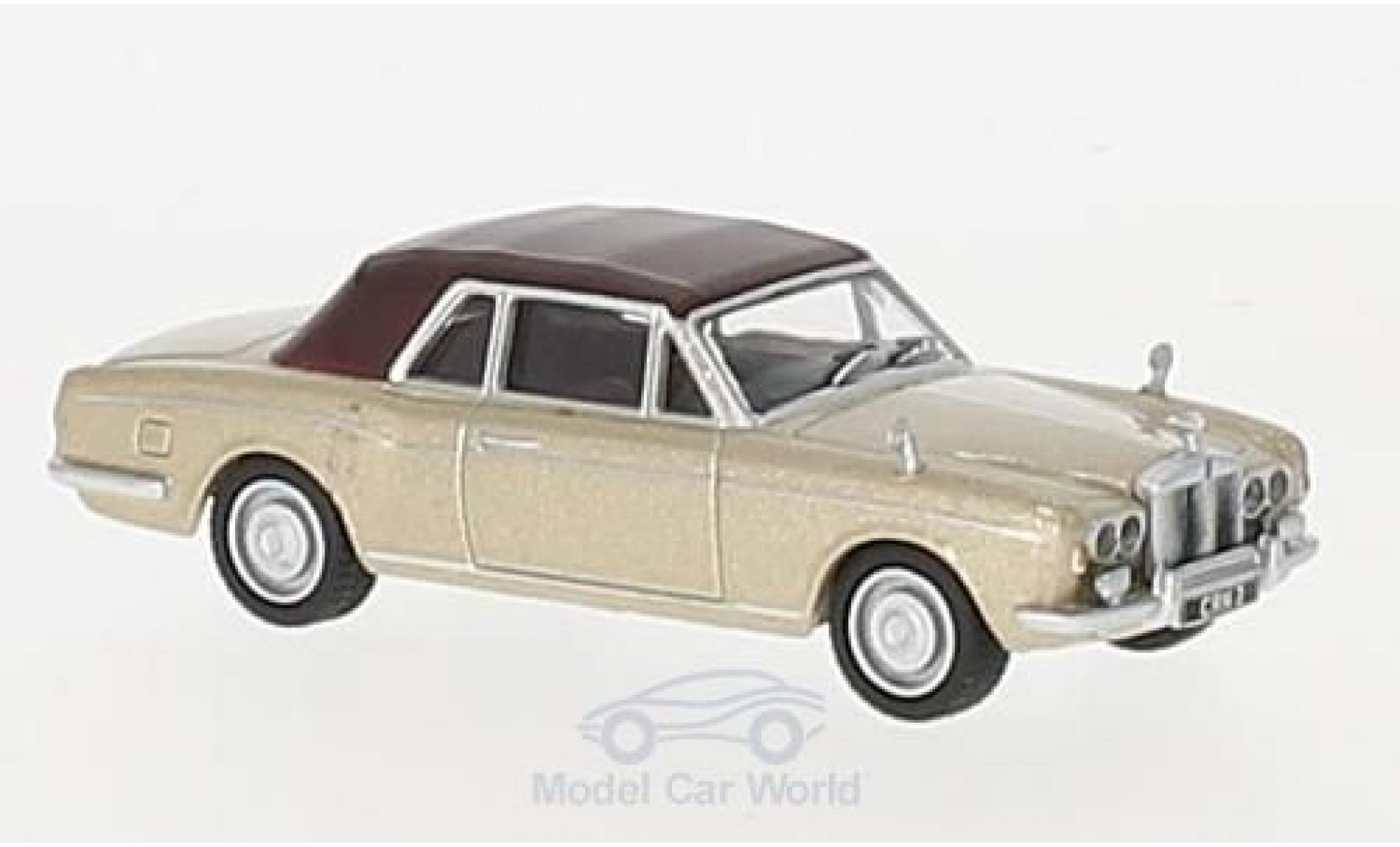 Rolls Royce Corniche 1/76 Oxford Cabriolet gold/bruin RHD modelauto