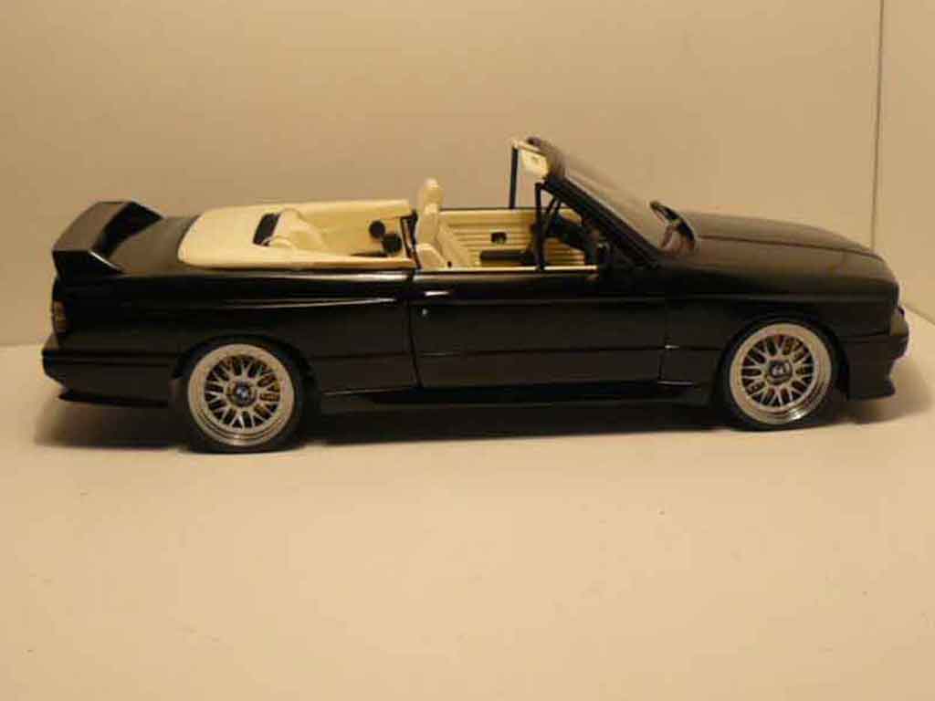 Bmw M3 Cabriolet E30 zwart jantes bbs 17 pouces 1/18 Autoart