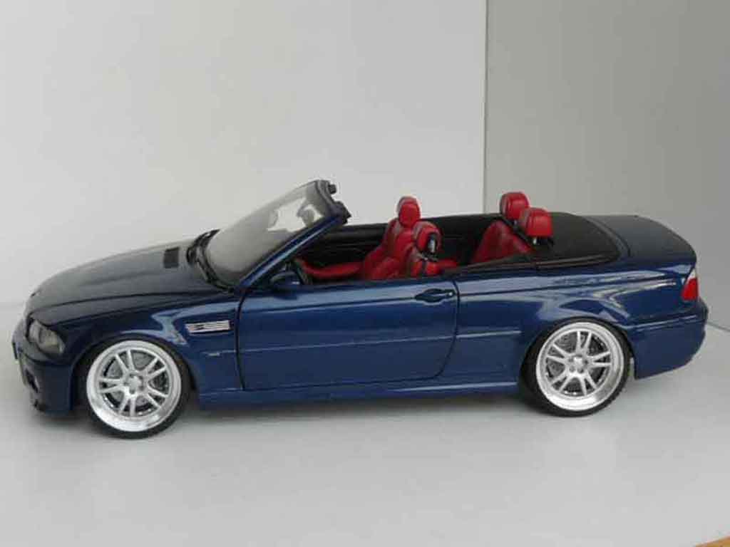 Bmw M3 Cabriolet E46 blauw jantes 19 pouces 1/18 Kyosho