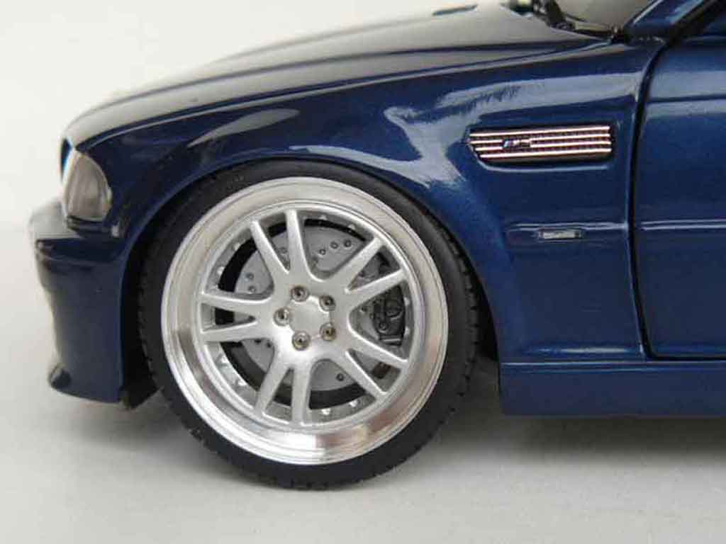 Bmw M3 Cabriolet E46 blauw jantes 19 pouces 1/18 Kyosho