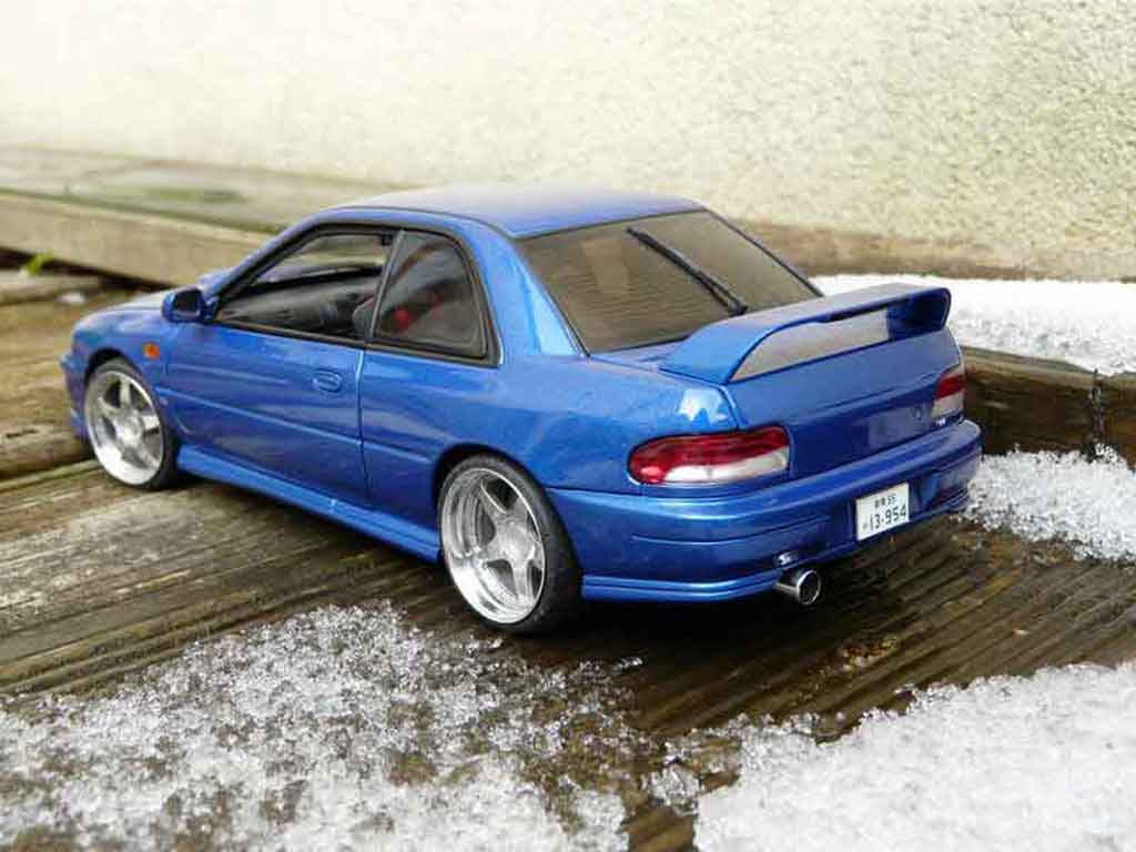 Subaru Impreza Type R gt turbo sti blauw 1/18 Autoart