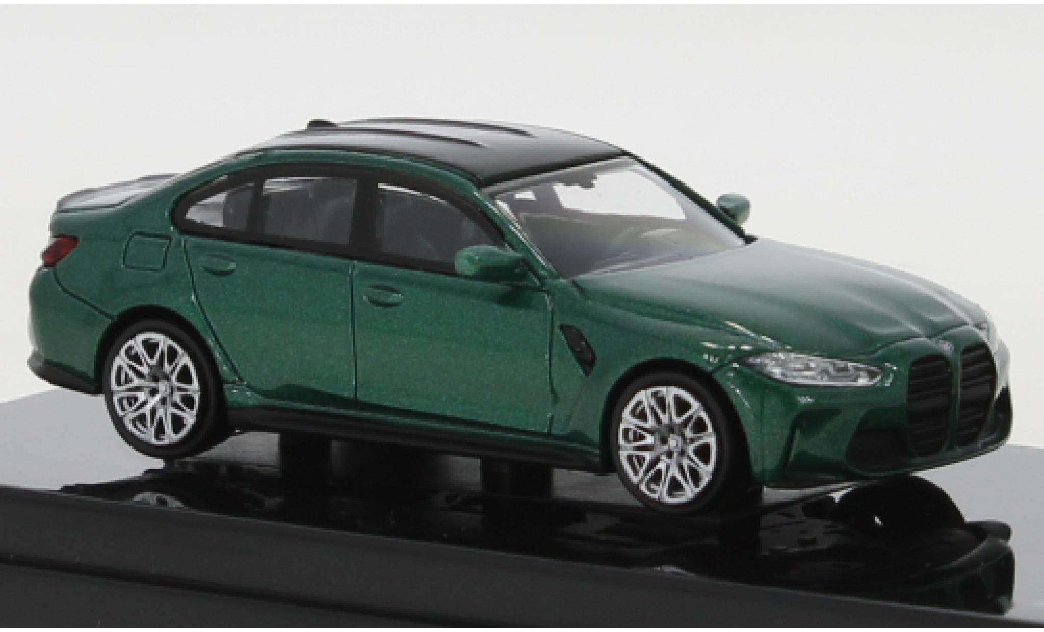 Bmw M3 1/64 Para64 (G80) metallic groen/zwart modelauto