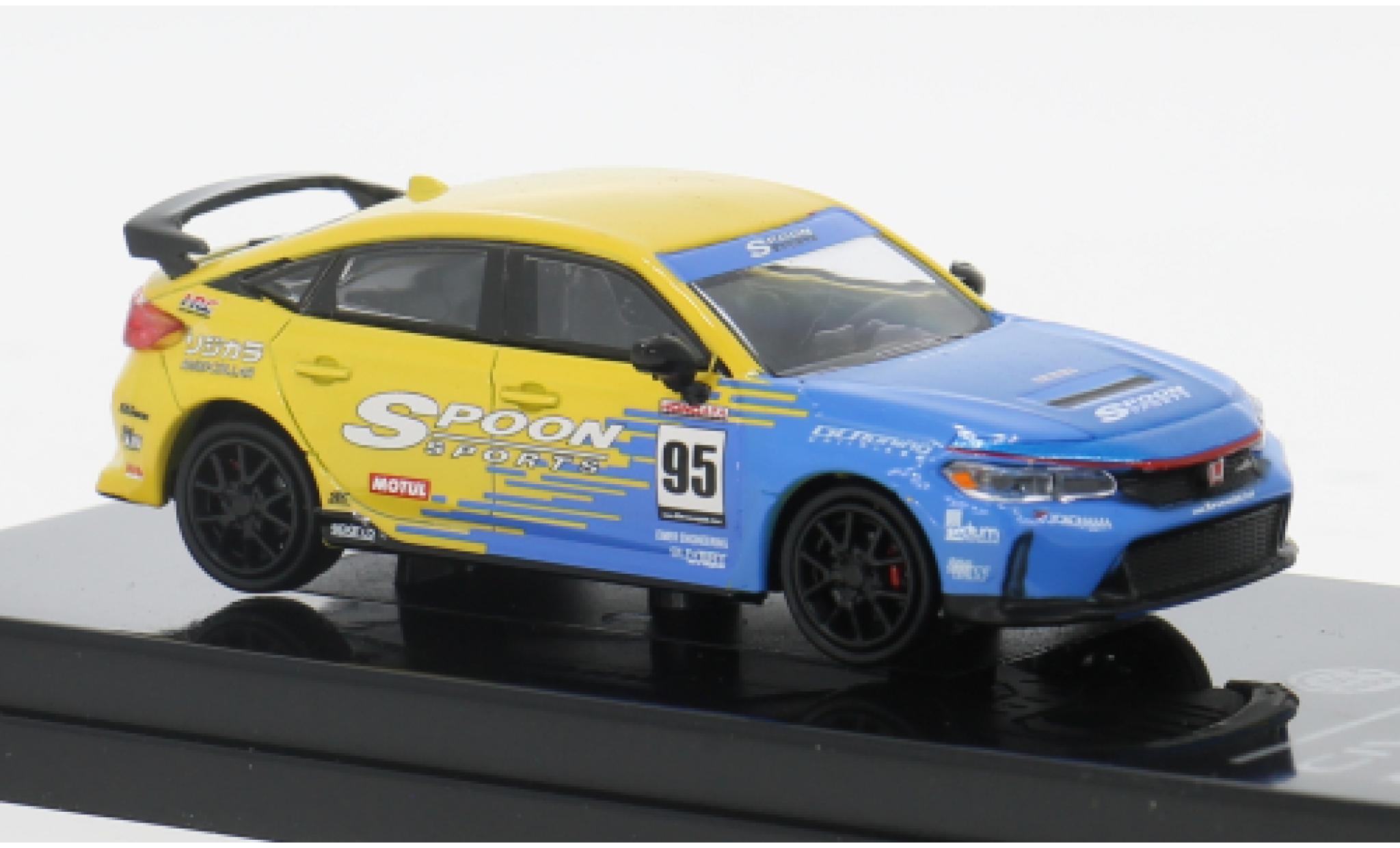 Honda Civic 1/64 Para64 Type R FL5 blauw/geel 2023 1:64 modelauto