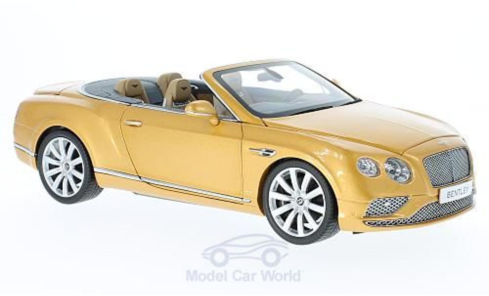 Bentley Continental T 1/18 Paragon GT Cabriolet gold 2016 modelauto