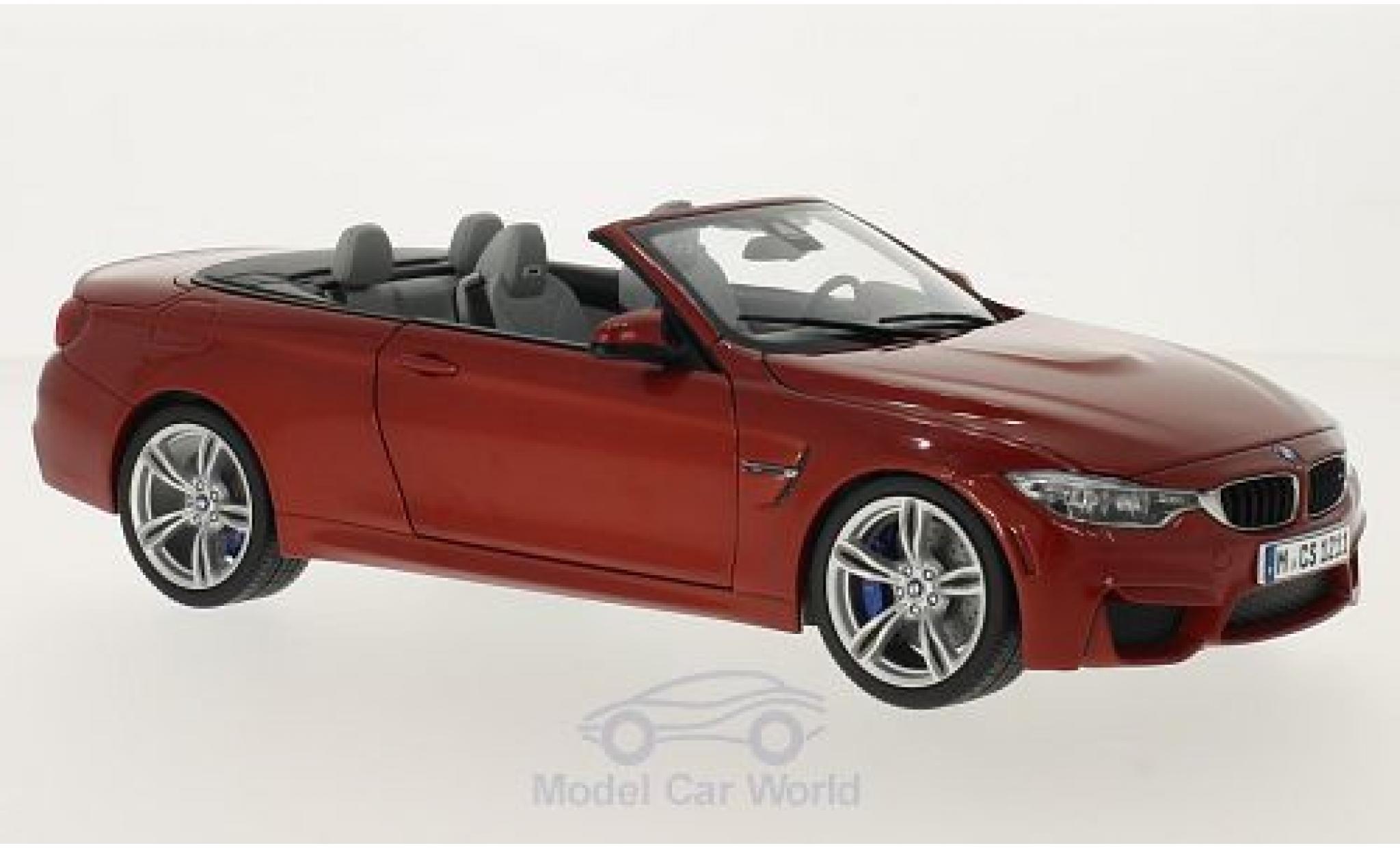 Bmw M4 F83 1/18 Paragon (F83) Cabriolet metallic oranje Verdeck ge&ouml;ffnet modelauto