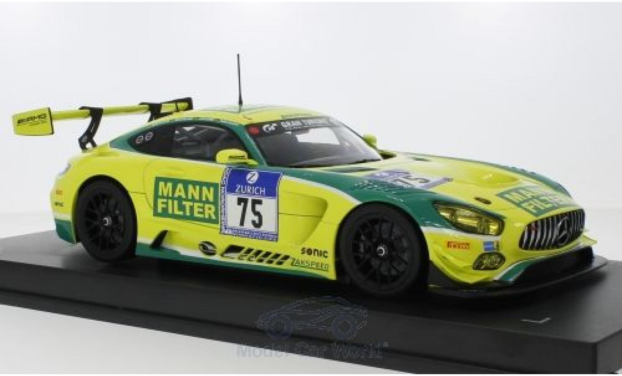 Mercedes AMG GT 1/18 Paragon 3 No.75 Mann Filter / Zakspeed Mann Filter 24h N&uuml;rburgring 2016 K.Heyer/L.Ludwig/S.Asch/D.Keilwitz modelauto