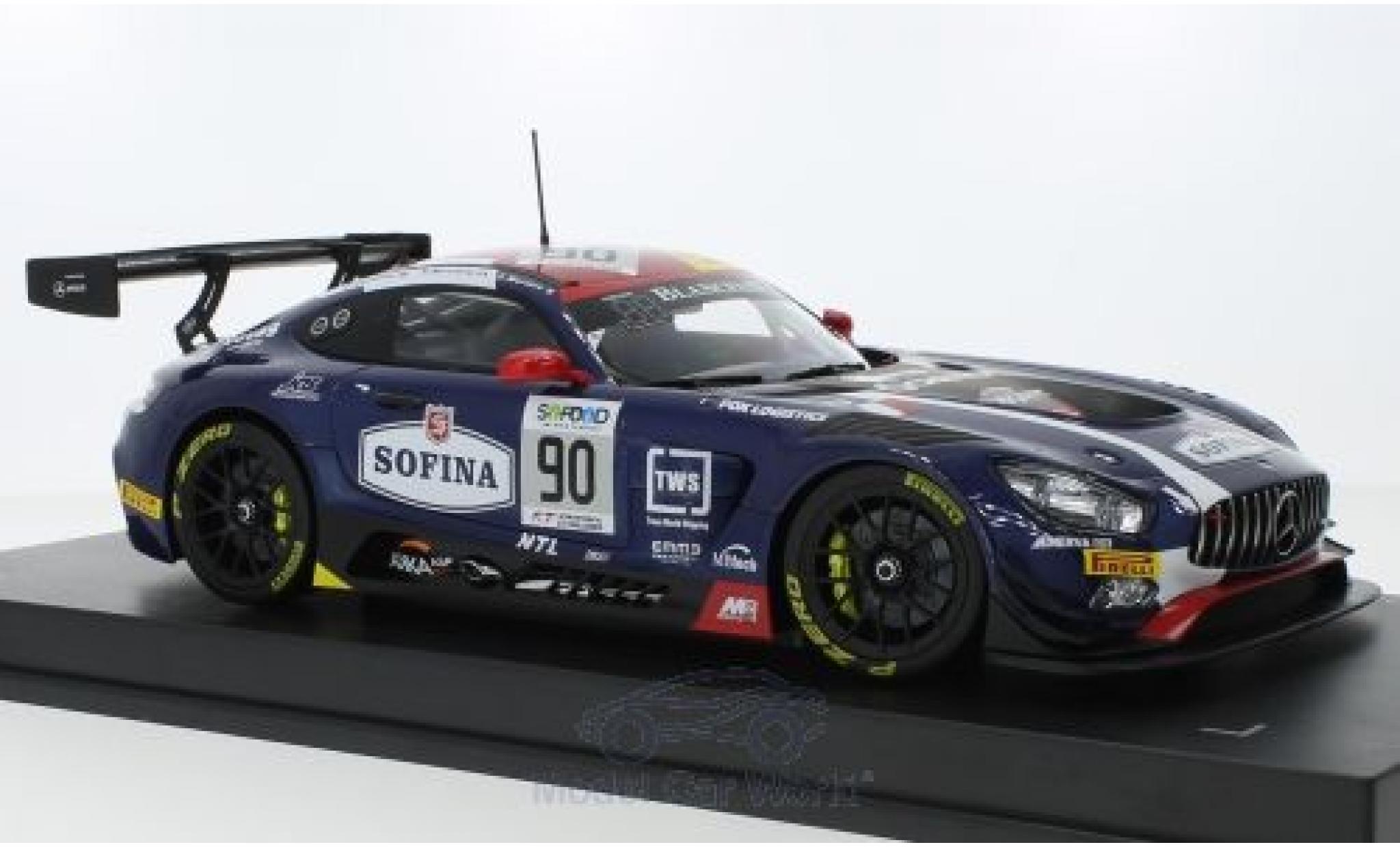 Mercedes AMG GT 1/18 Paragon 3 No.90 Akka ASP Witpain Endurance Series 24h Spa Francorchamps 2017 E.Mortara/M.Meadows/R.Marciello modelauto