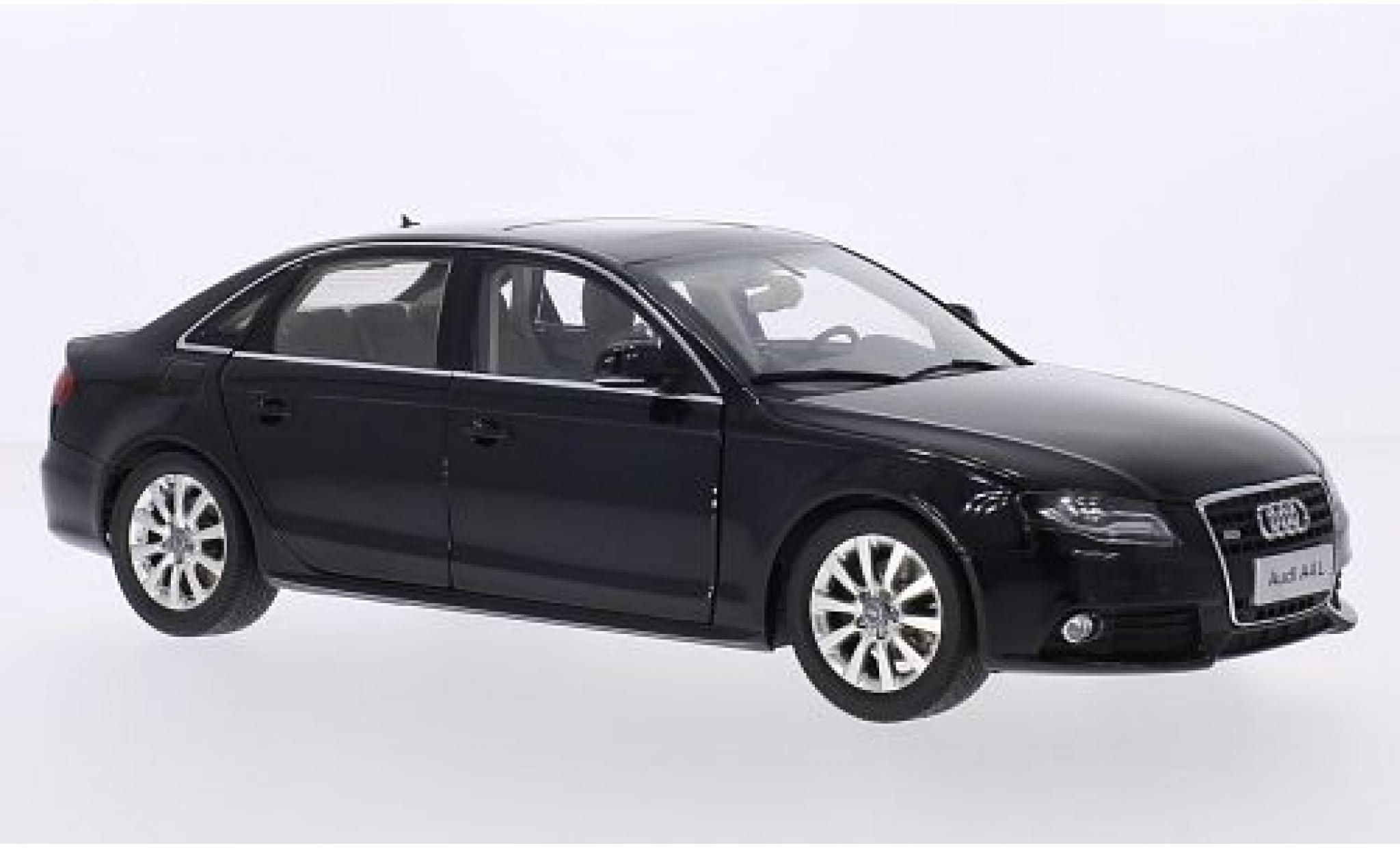 Audi A4 1/18 Paudi L (B8) metallic zwart 2011 modelauto