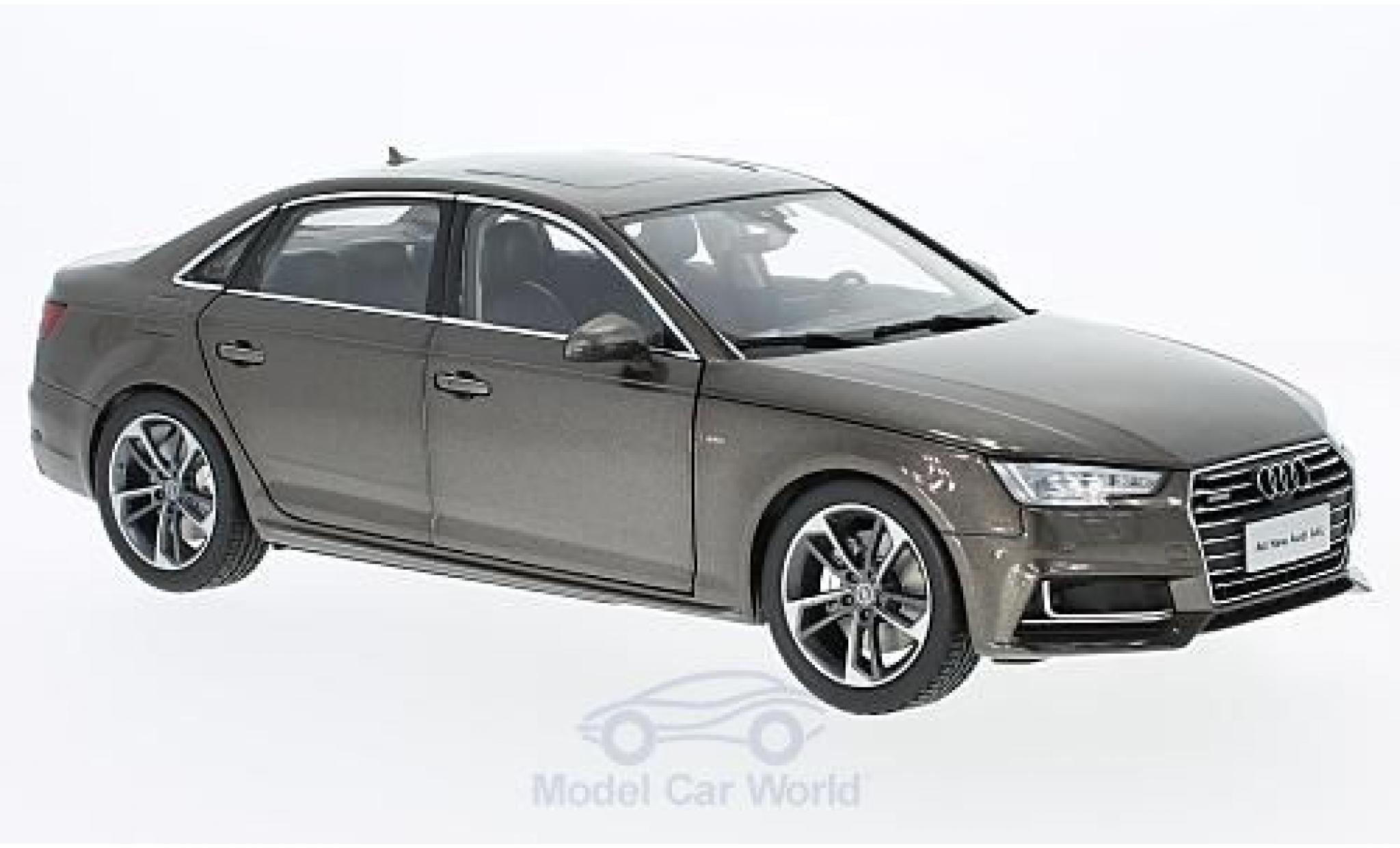 Audi A4 1/18 Paudi L bruin 2017 ohne Vitrine modelauto