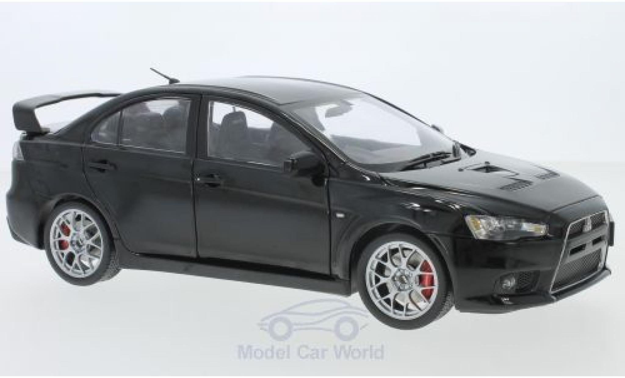 Mitsubishi Lancer 1/18 Paudi EVO X zwart RHD modelauto