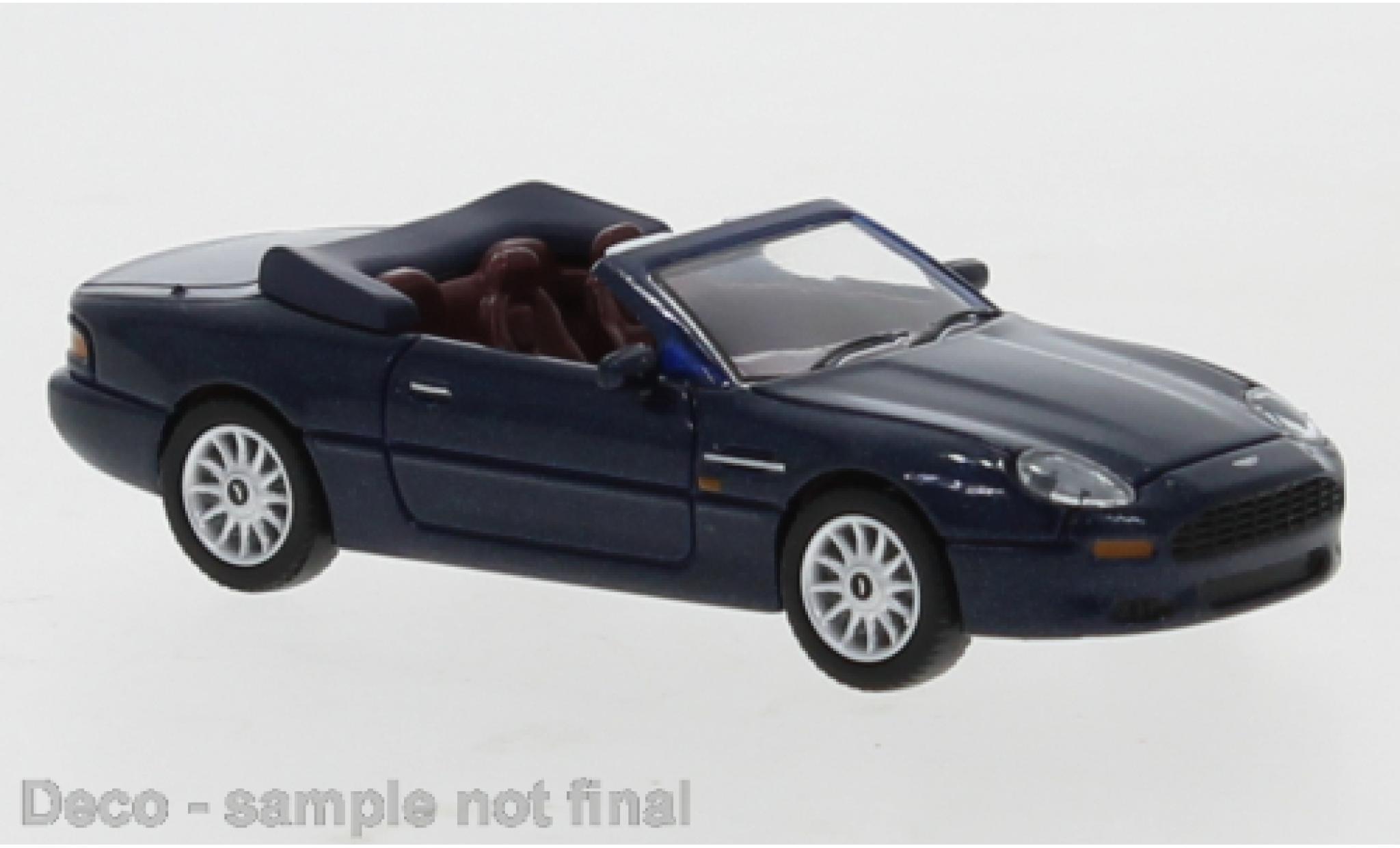 Aston Martin DB7 1/87 PCX87 Volante metallic blauw RHD 1994 modelauto