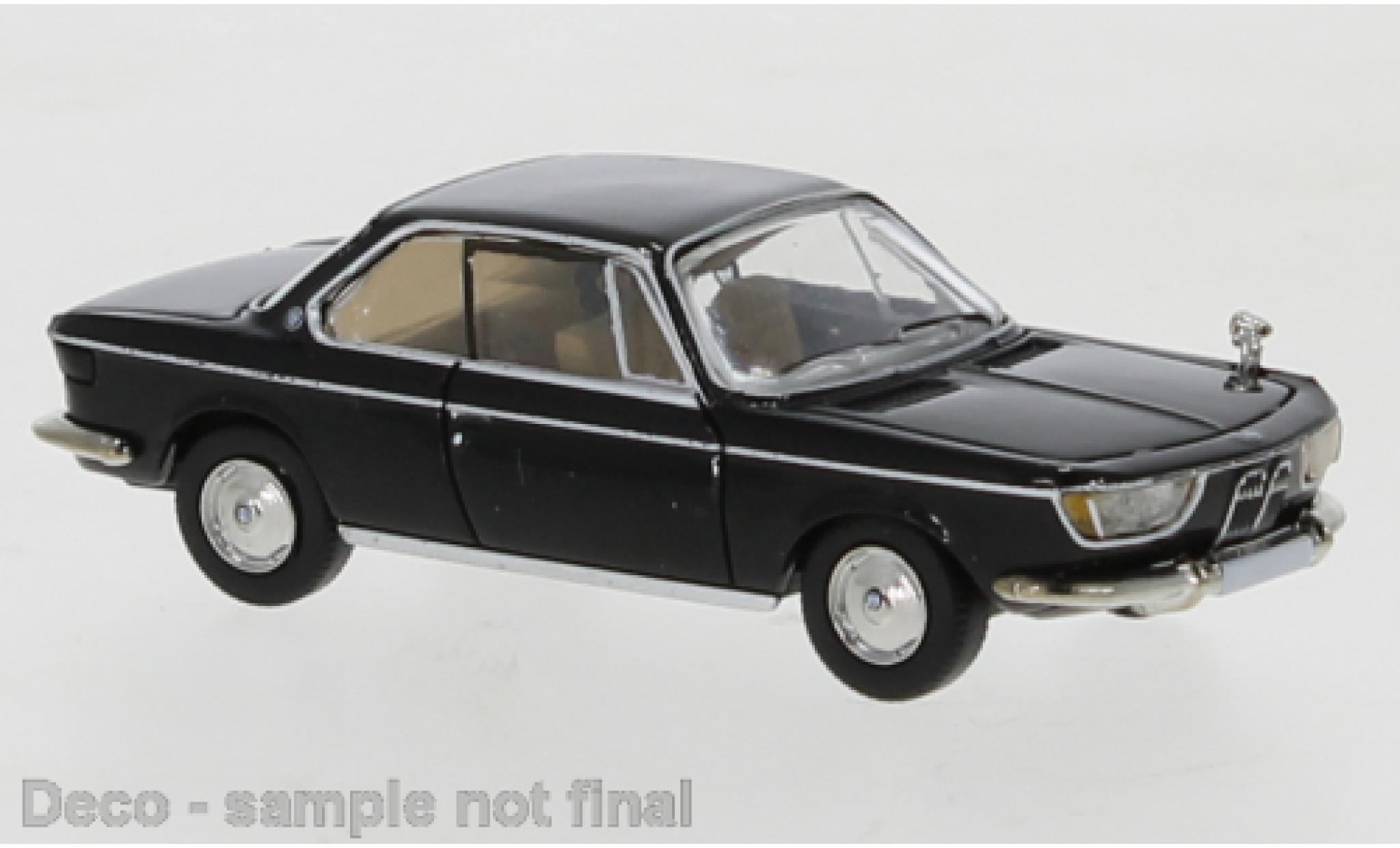 Bmw 2000 1/87 PCX87 CS zwart 1965 modelauto