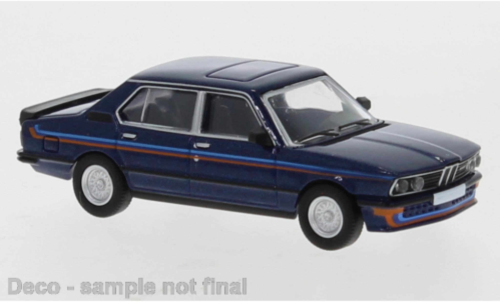 Bmw M535 1/87 PCX87 i (E12) metallic blauw 1980 modelauto