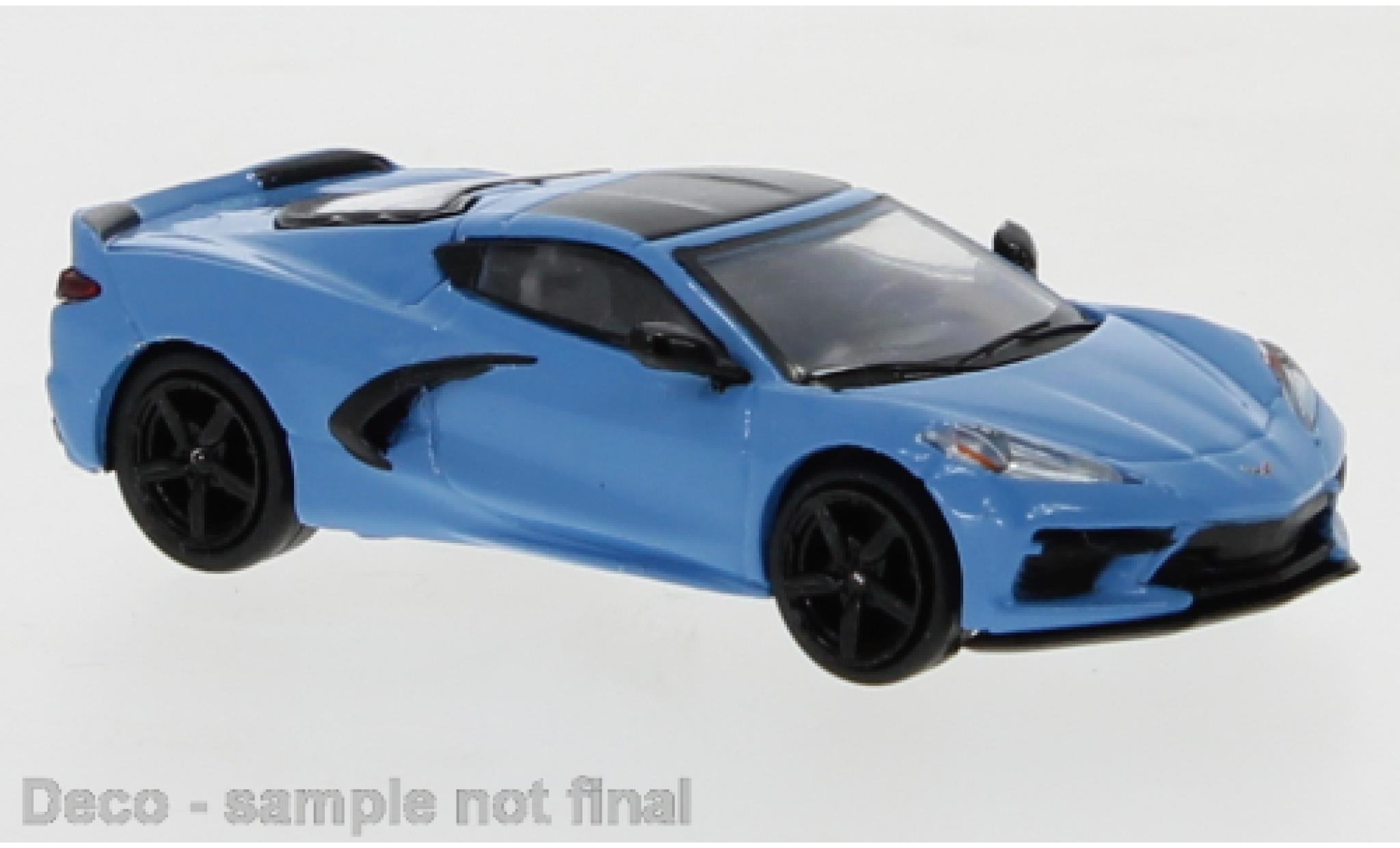 Chevrolet Corvette 1/87 PCX87 C8 blauw 2020 modelauto