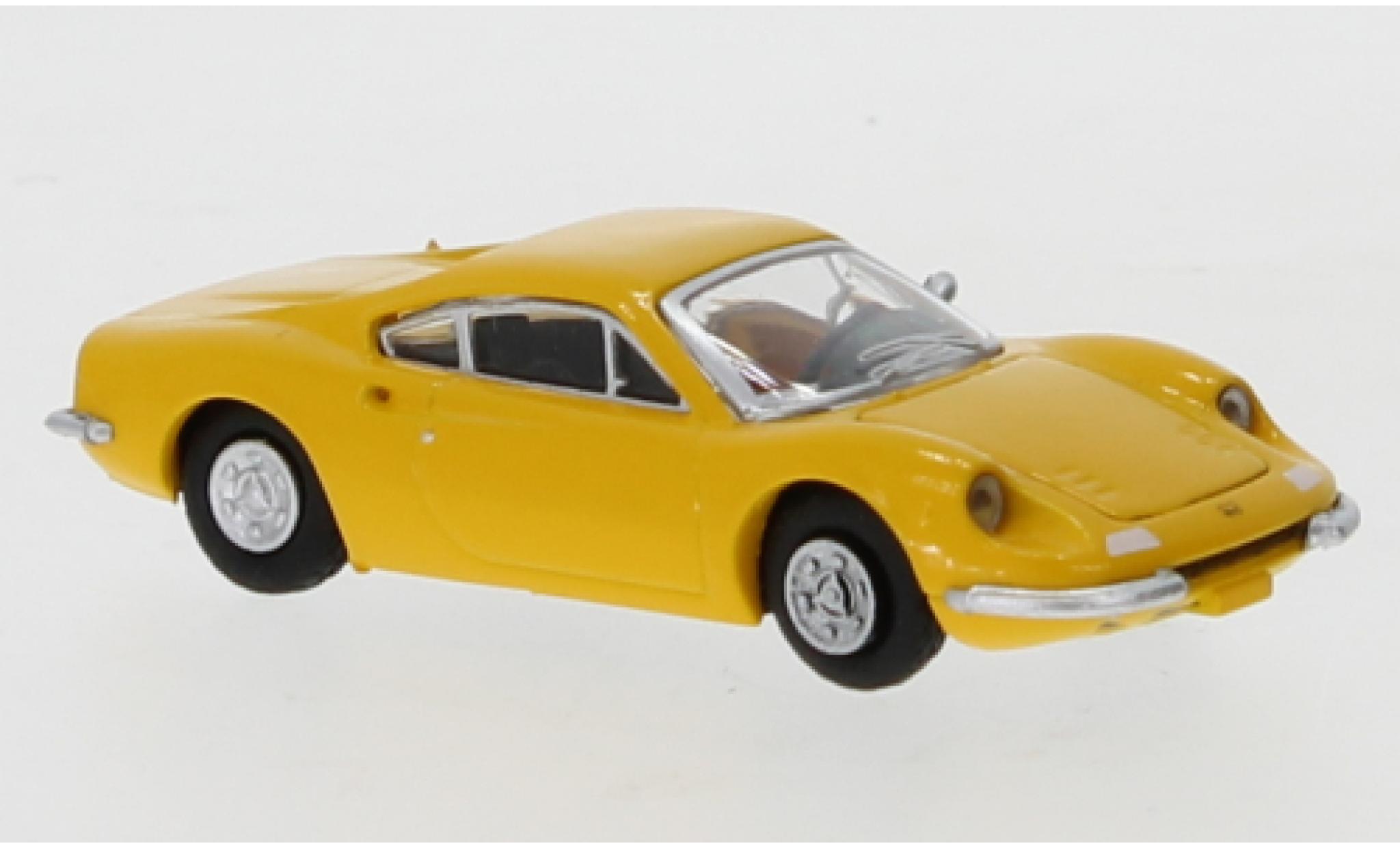 Ferrari Dino 1/87 PCX87 246 GT geel 1969 modelauto