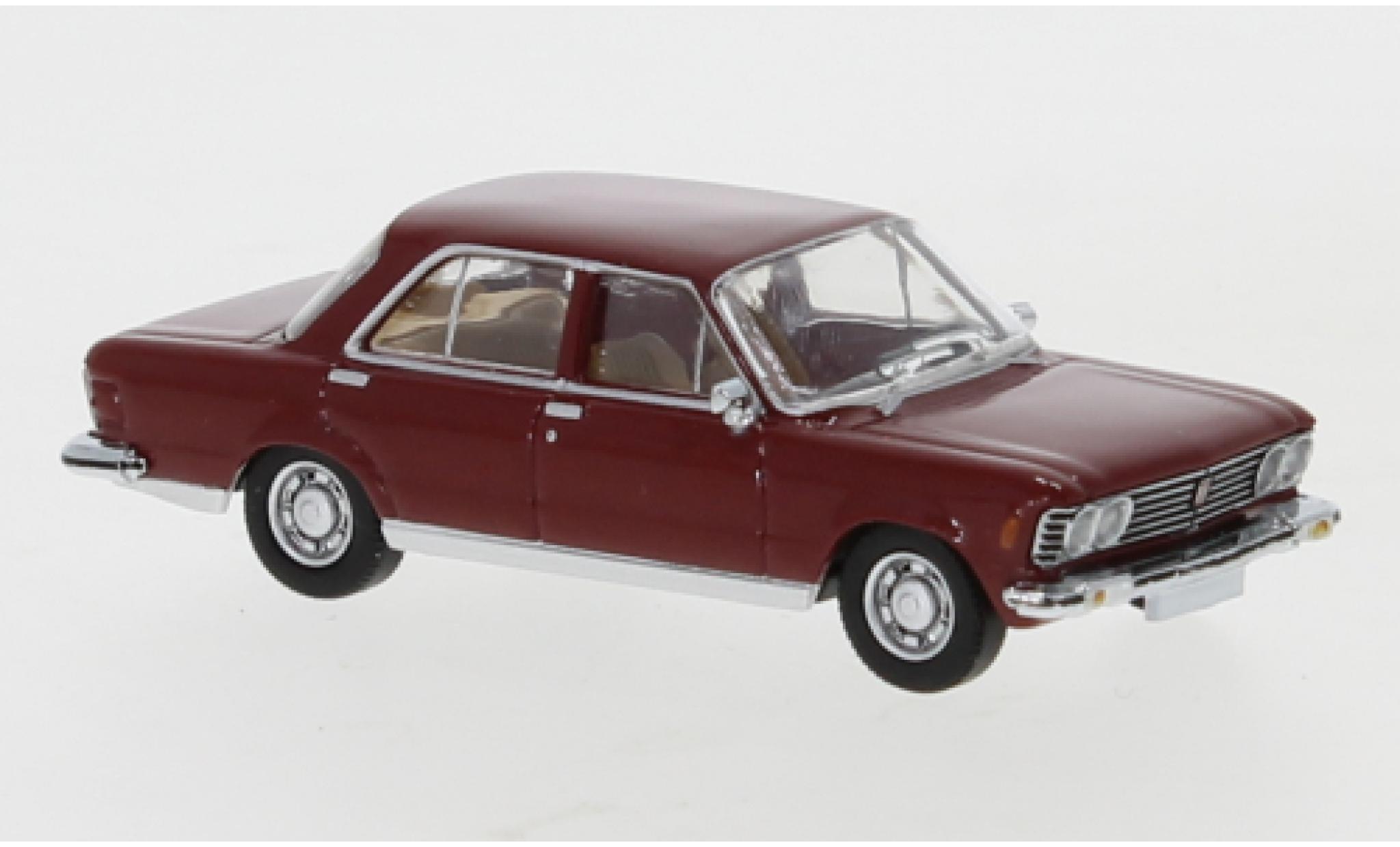 Fiat 130 1/87 PCX87 rood 1969 modelauto
