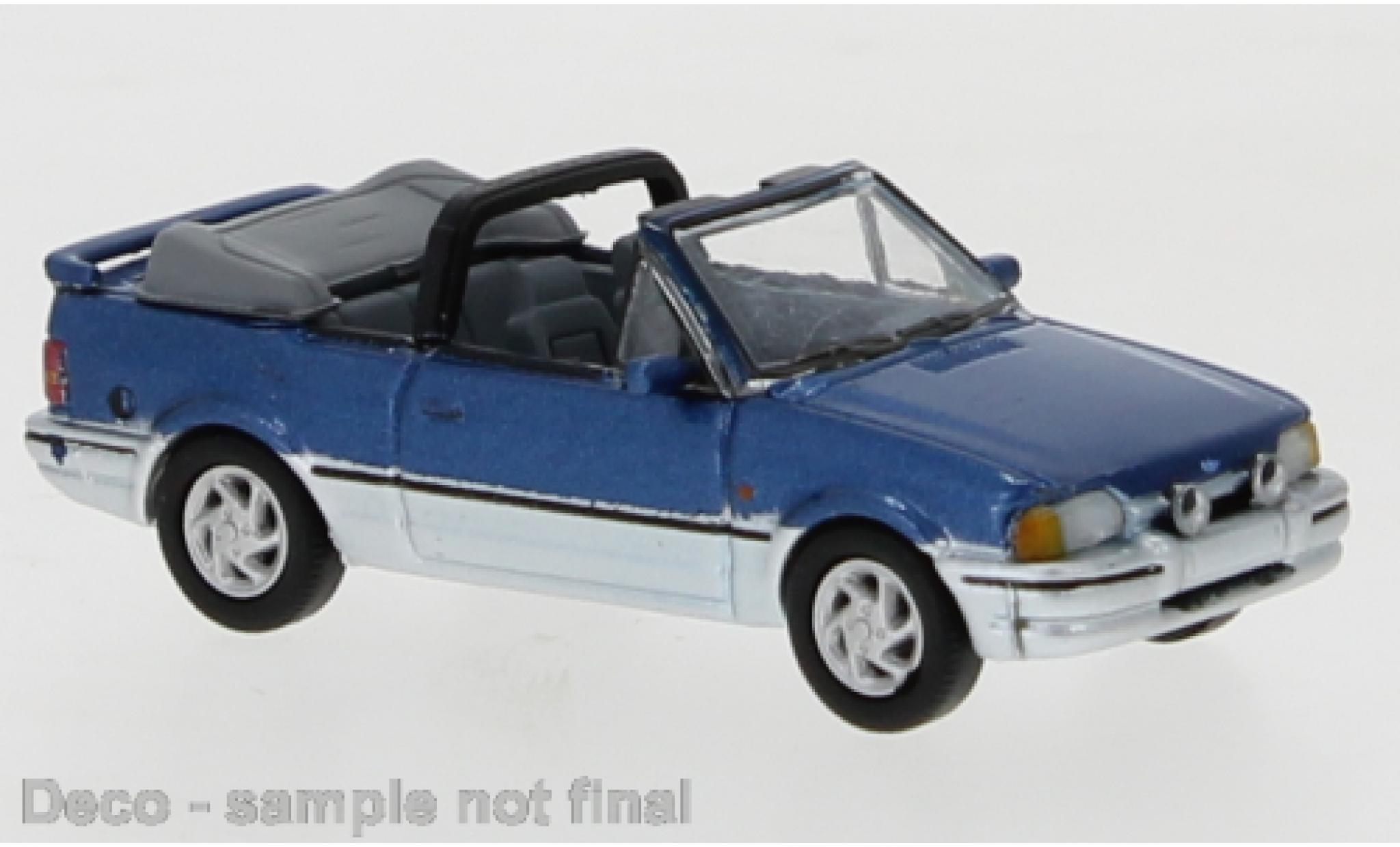 Ford Escort 1/87 PCX87 IV Cabriolet metallic blauw/grijs 1986 modelauto
