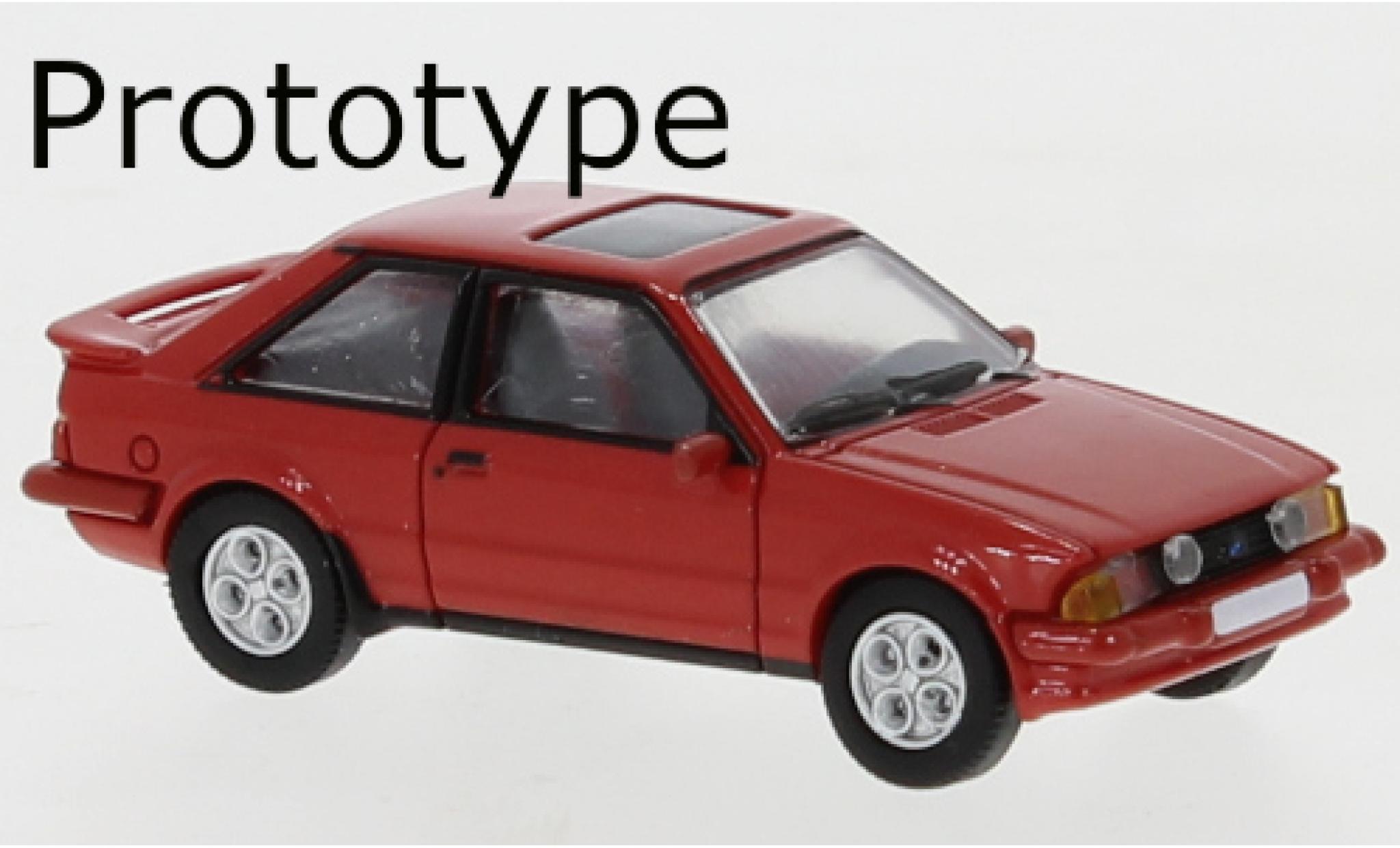 Ford Escort 1/87 PCX87 MK III XR3 rood 1981 modelauto