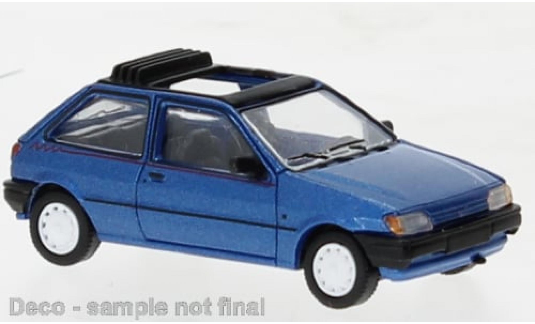 Ford Fiesta 1/87 PCX87 MK III Calypso metallic blauw 1989 1:87 modelauto