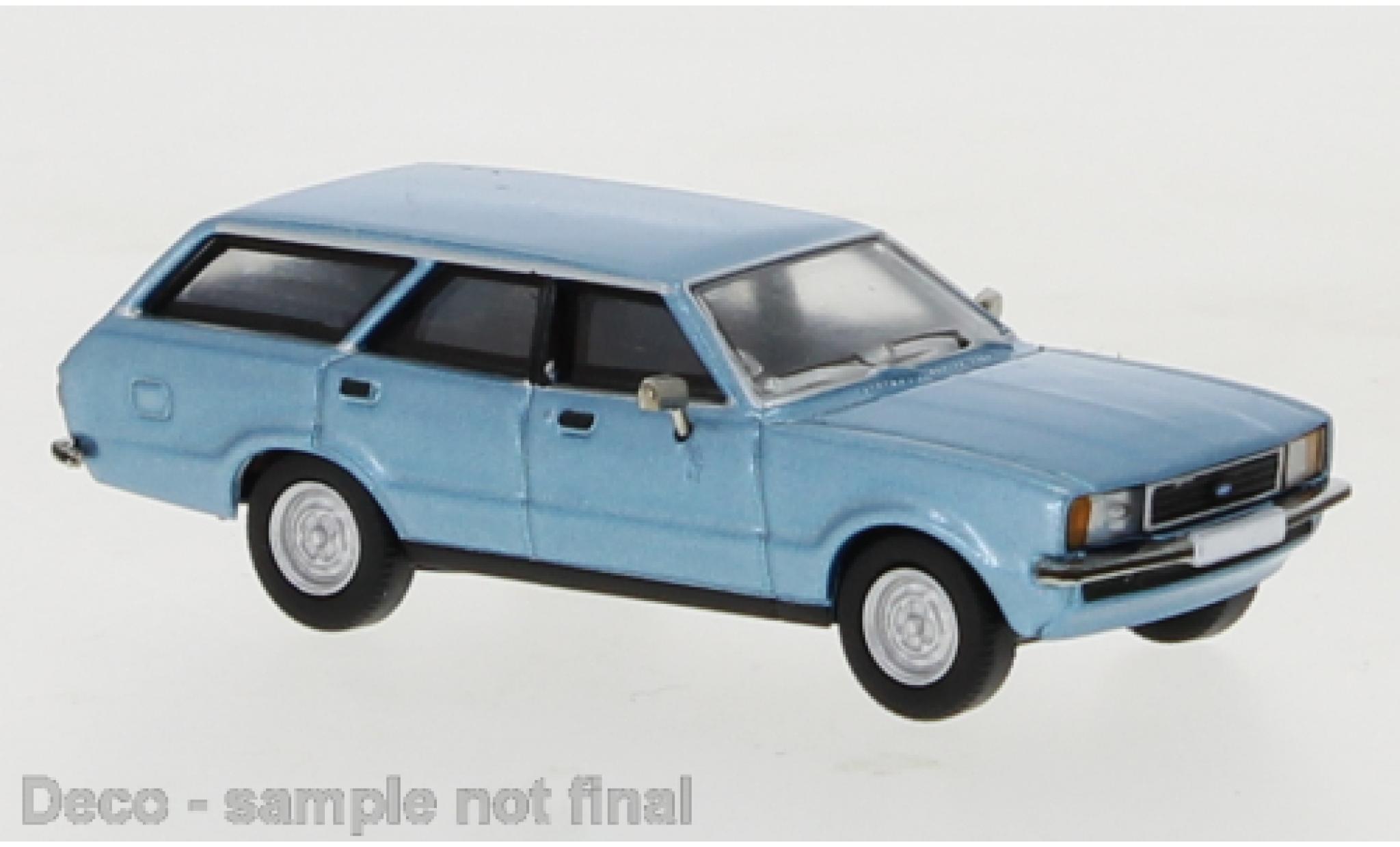 Ford Taunus 1/87 PCX87 TC 2 Turnier metallic blauw 1976 modelauto