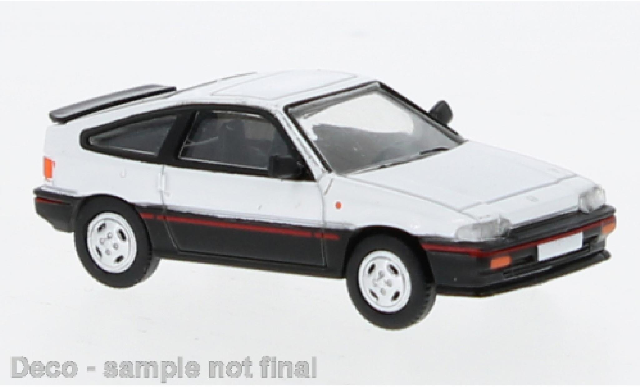 Honda CRX 1/87 PCX87 wit/matt-zwart 1983 1:87 modelauto