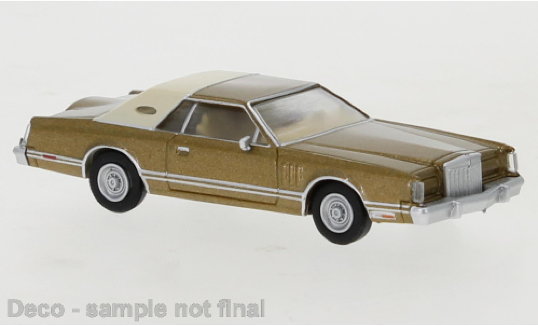Lincoln Continental 1/87 PCX87 Mark V gold/matt-beige 1977 modelauto
