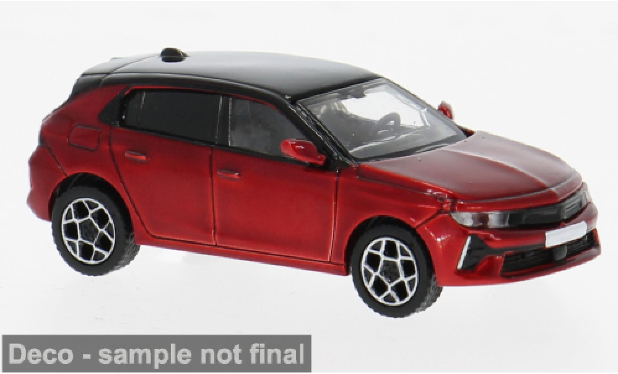 Opel Astra 1/87 PCX87 L rood/zwart 2021 1:87 modelauto