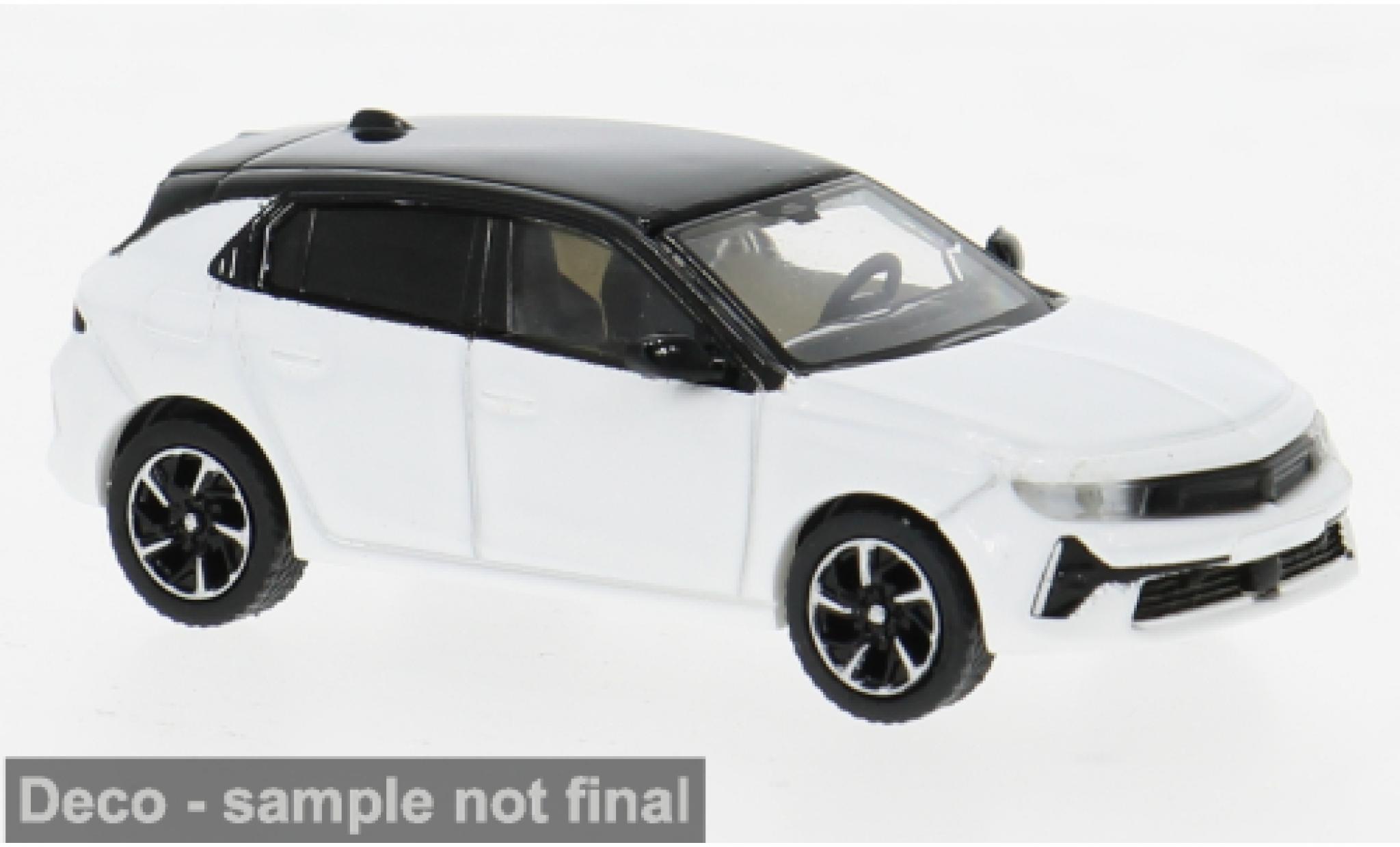 Opel Astra 1/87 PCX87 L wit/zwart 2021 1:87 modelauto