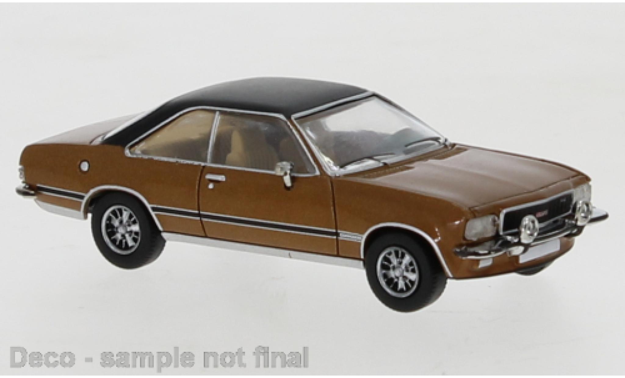 Opel Commodore 1/87 PCX87 B Coupe metallic bruin/matt-zwart 1972 modelauto