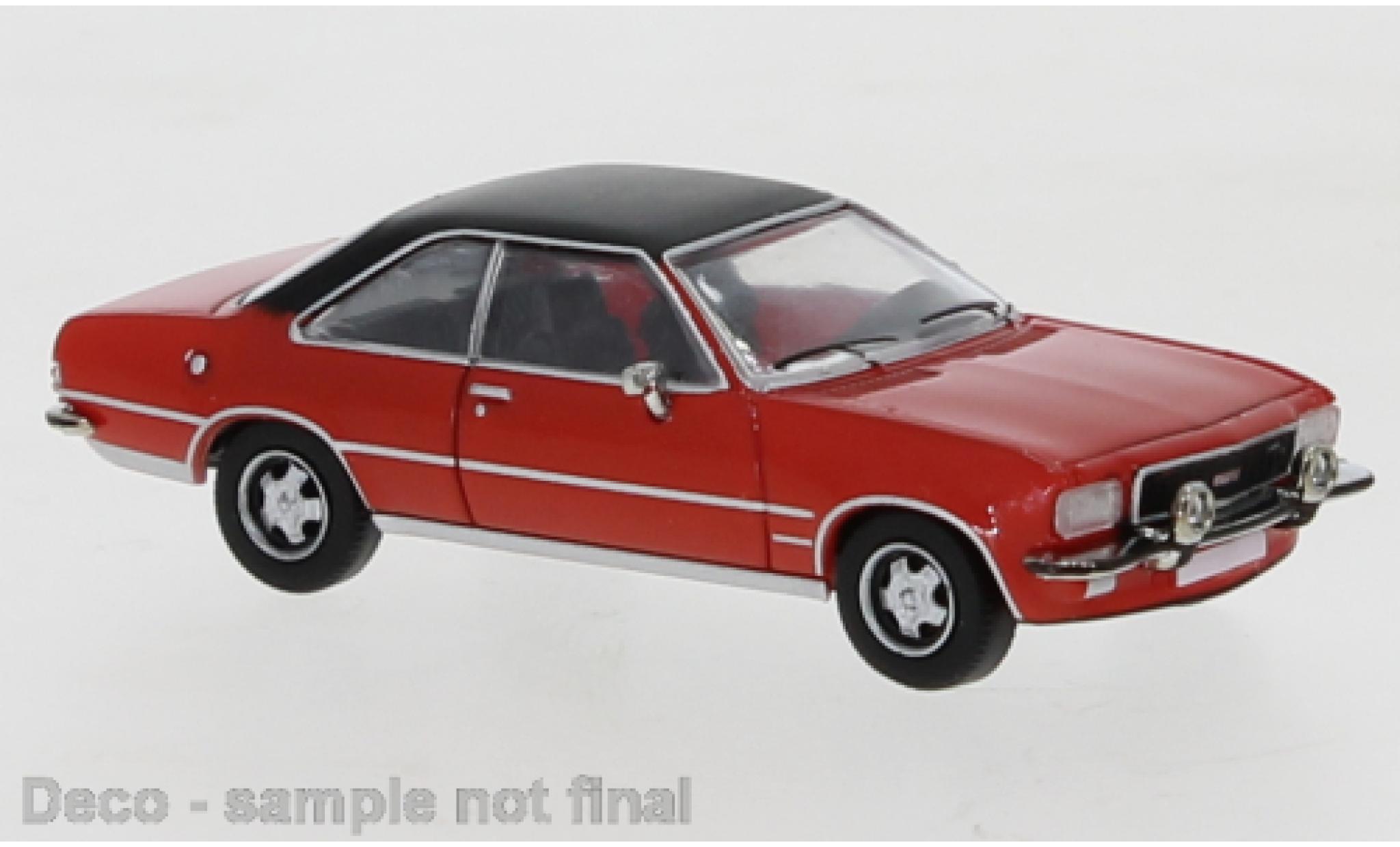 Opel Commodore 1/87 PCX87 B Coupe rood/matt-zwart 1972 modelauto