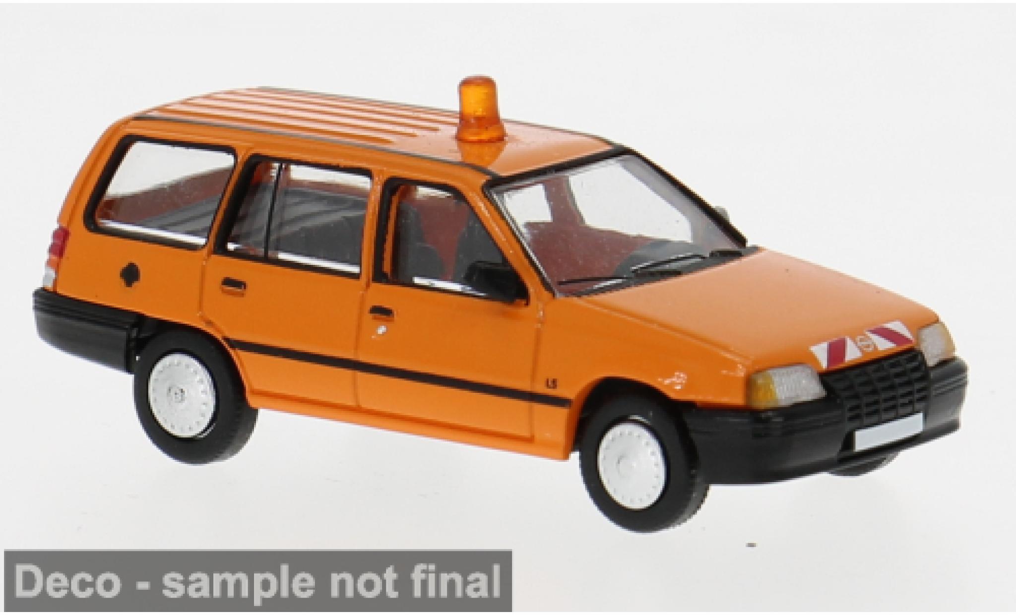 Opel Kadett 1/87 PCX87 E Caravan oranje 1985 Kommunal 1:87 modelauto