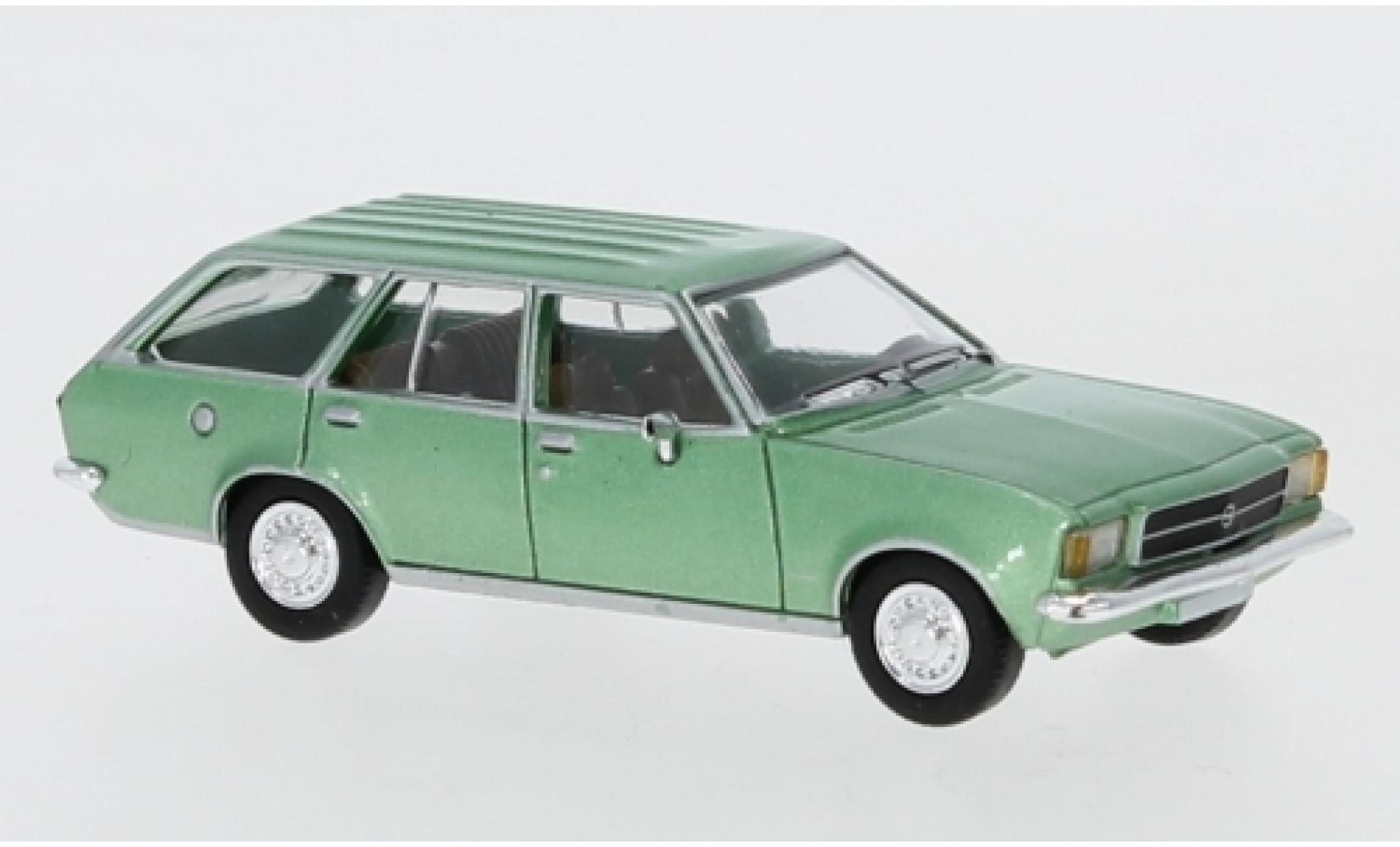 Opel Rekord 1/87 PCX87 D Caravan metallic groen 1972 modelauto