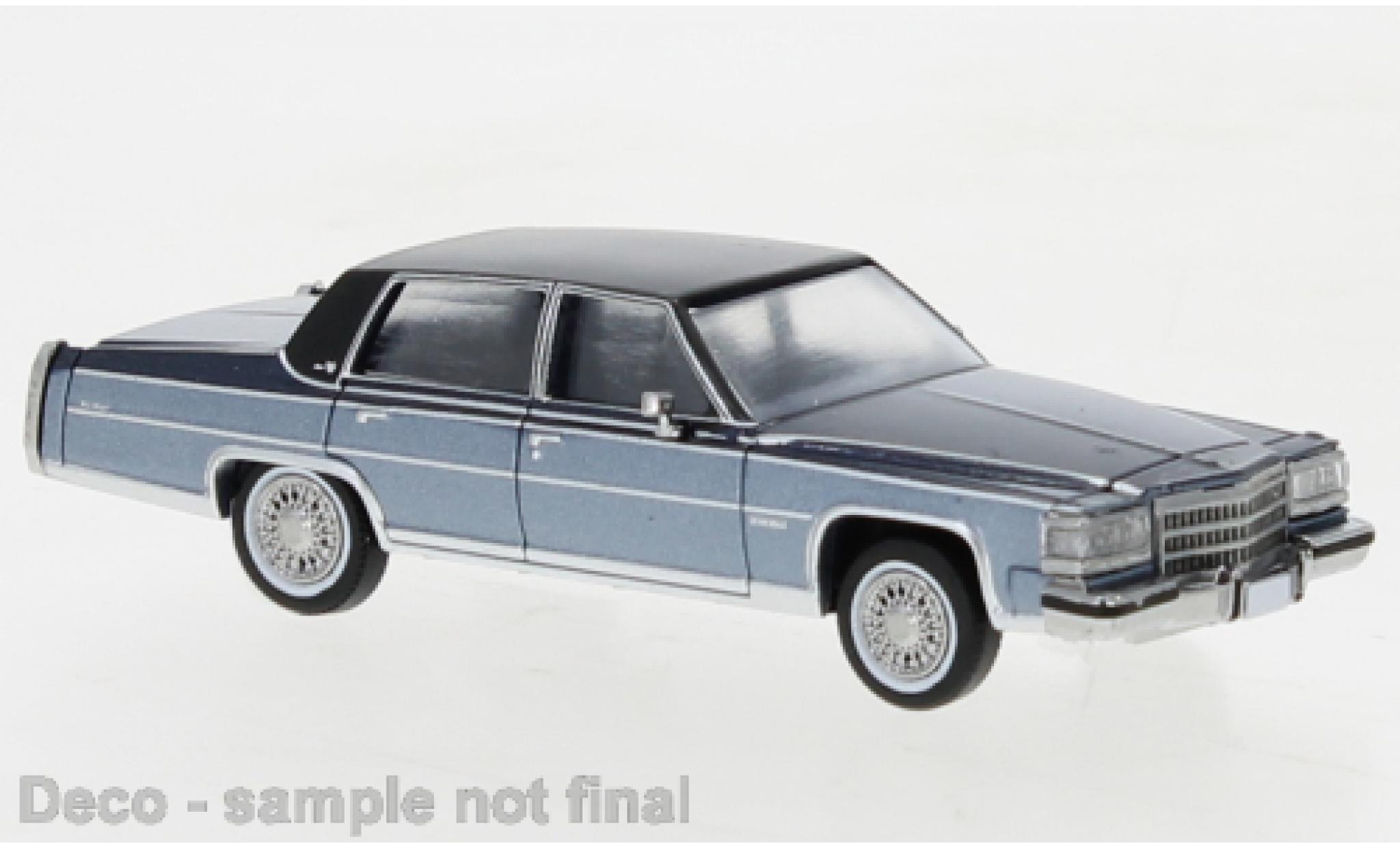 Cadillac Fleetwood 1/87 PCX87 Brougham metallic blauw clair/metallic blauw fonc&eacute; 1982 modelauto