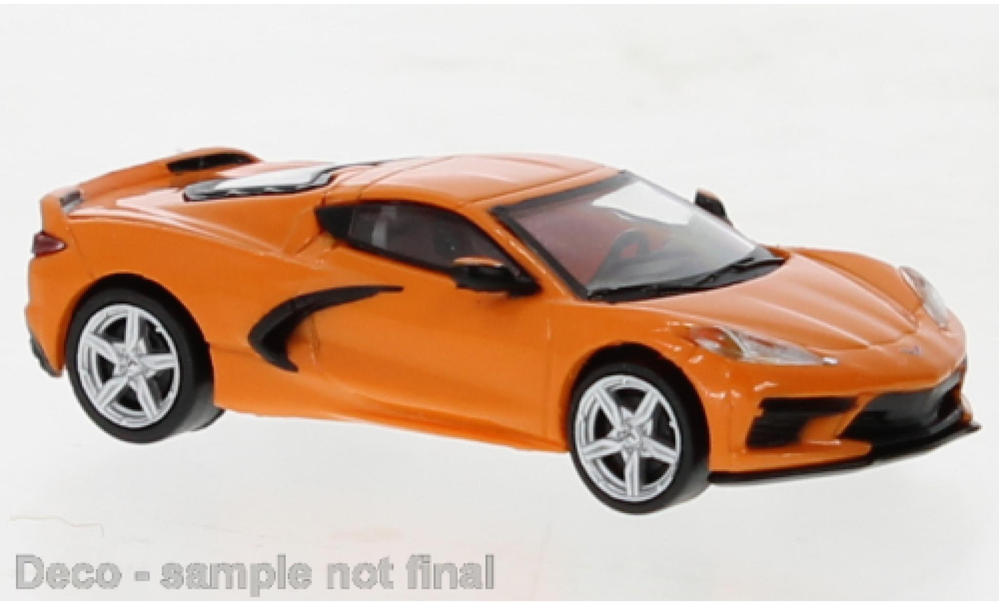 Chevrolet Corvette 1/87 PCX87 C8 oranje 2020 modelauto