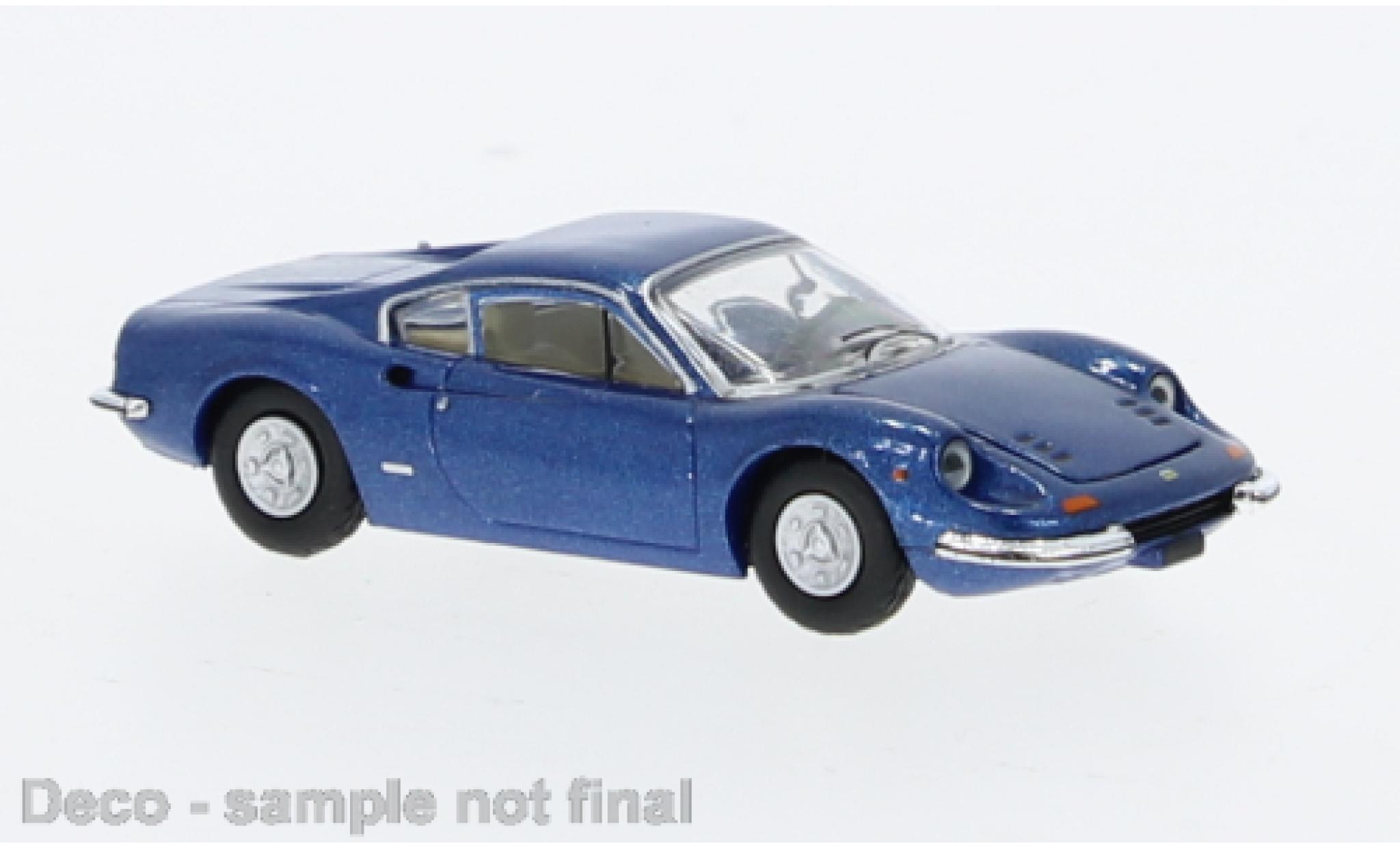 Ferrari Dino 1/87 PCX87 246 GT metallic blauw 1969 modelauto