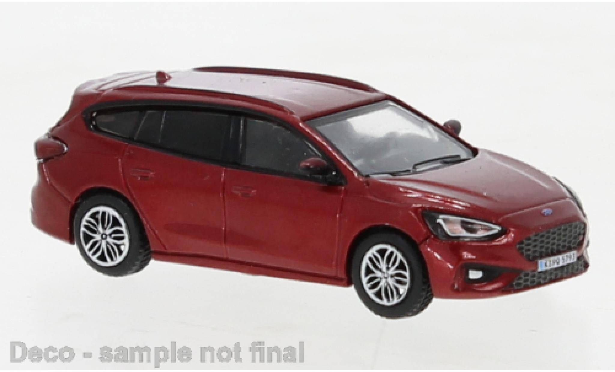 Ford Focus 1/87 PCX87 Turnier ST-Line metallic rood 2020 modelauto