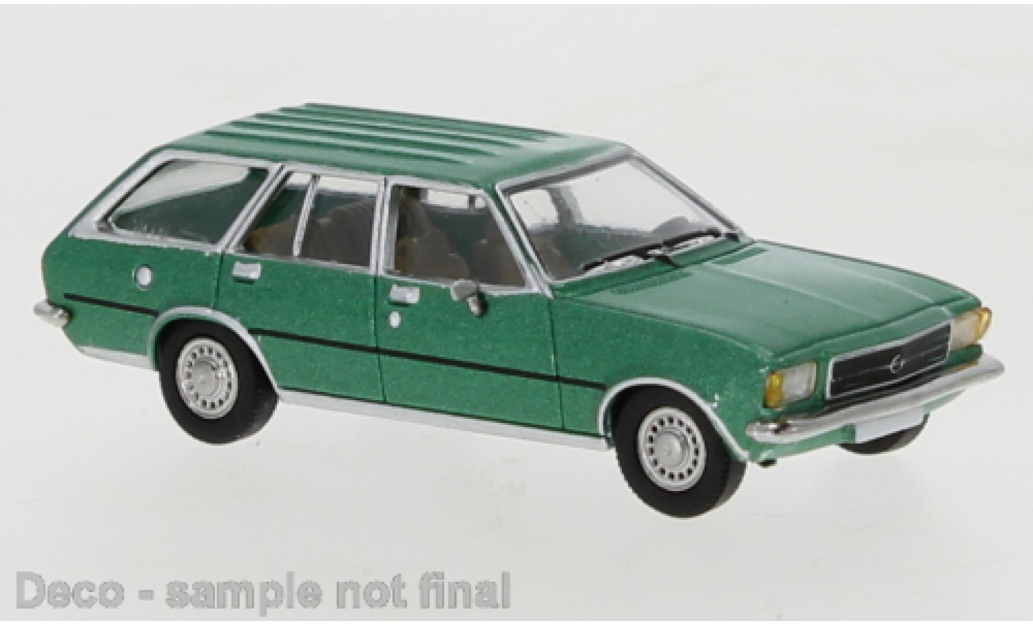 Opel Rekord 1/87 PCX87 D Caravan metallic groen 1972 modelauto