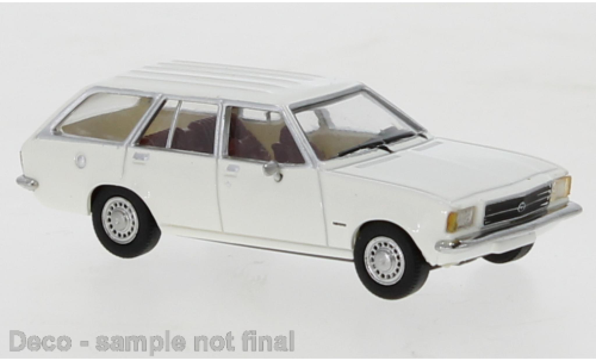 Opel Rekord 1/87 PCX87 D Caravan wit 1972 modelauto